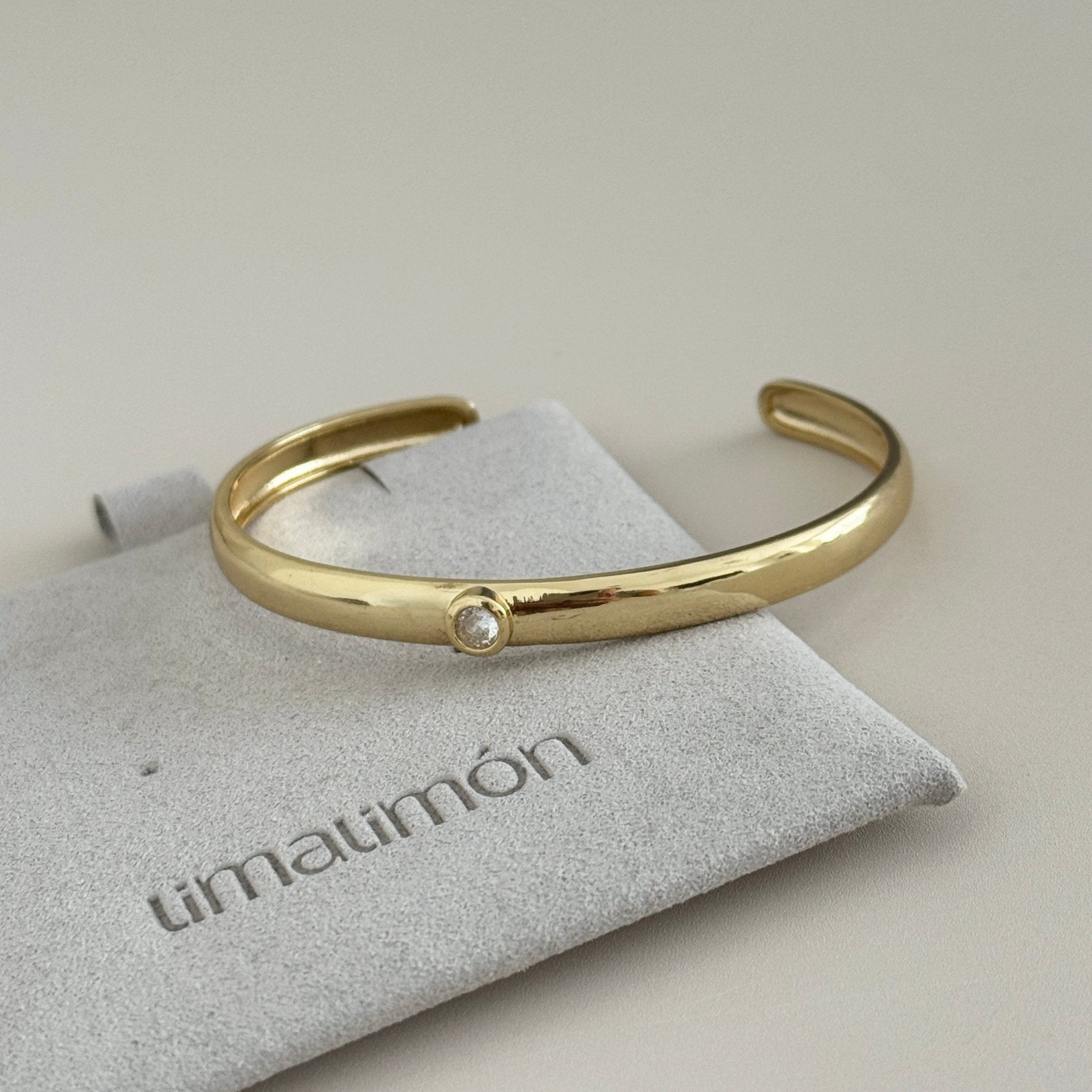 Single Stone Bangle - Bracelets | LimaLimón Store - 1