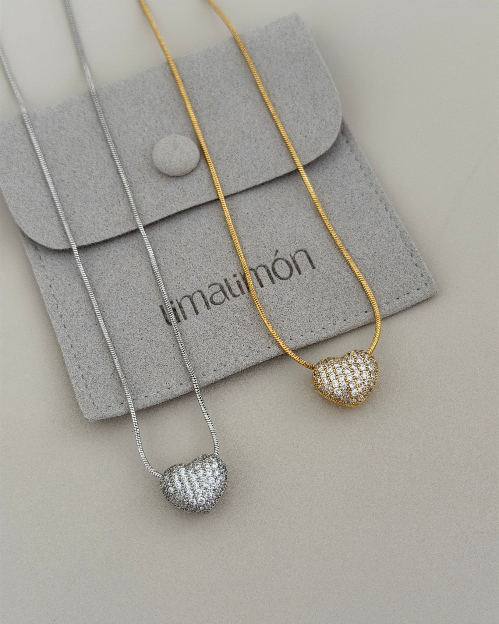 Sparkle Heart Slider Necklace - Necklace | LimaLimón Store - 6