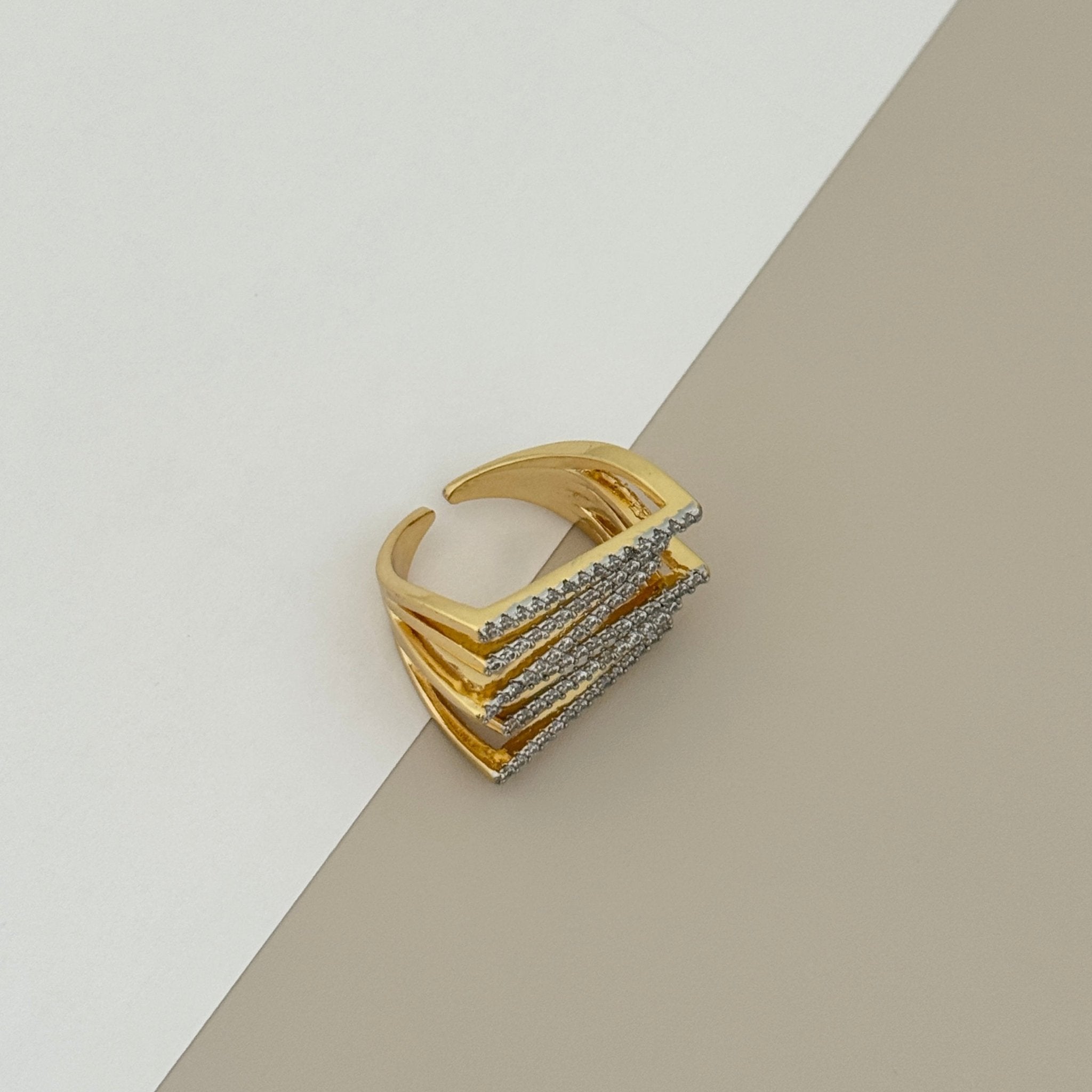 Stacked Sparkle Statement Ring - ring jewelry | LimaLimón Store - 4