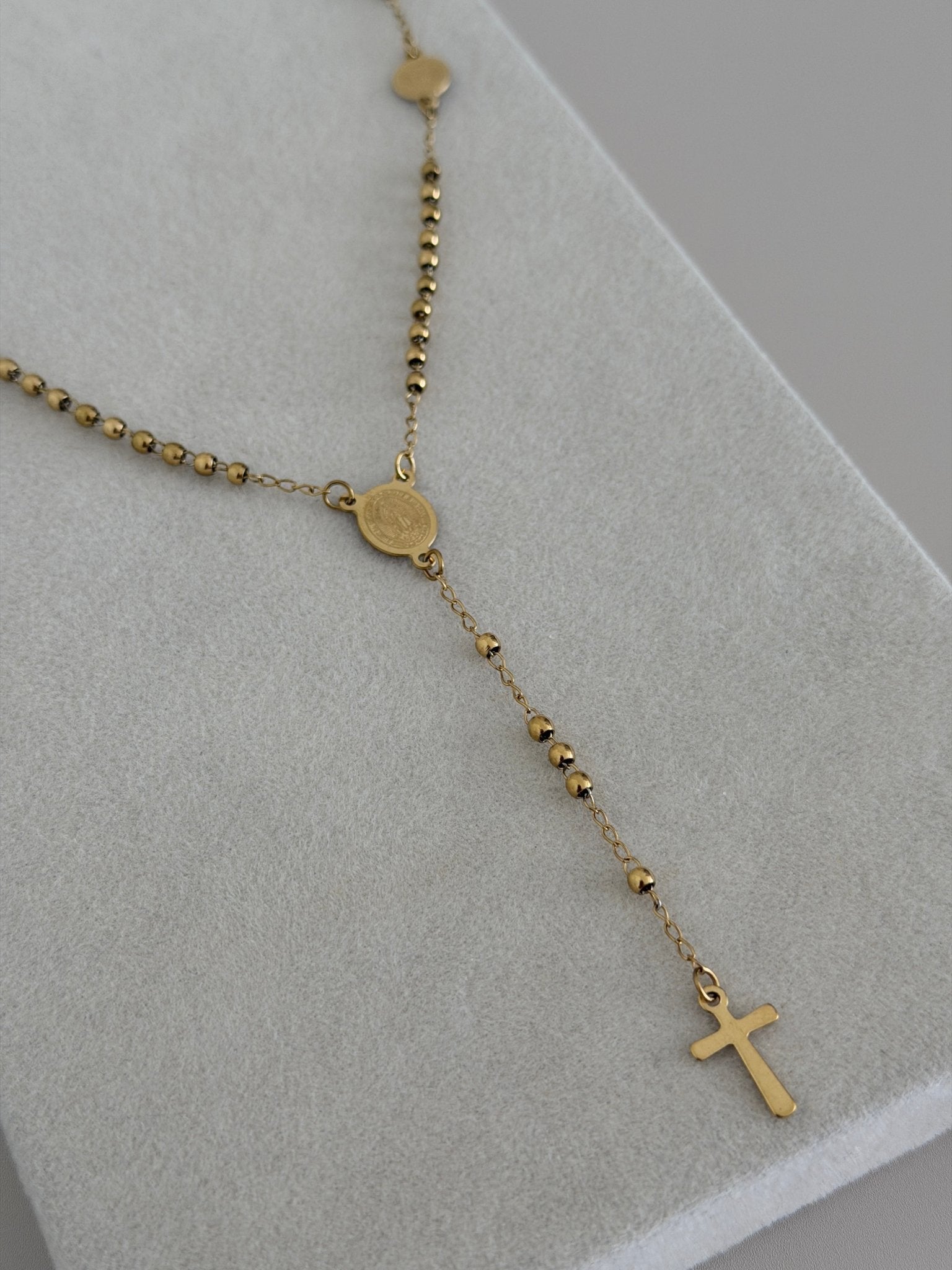 Stainless Steel Rosary Y - Necklace - Necklace | LimaLimón Store - 3