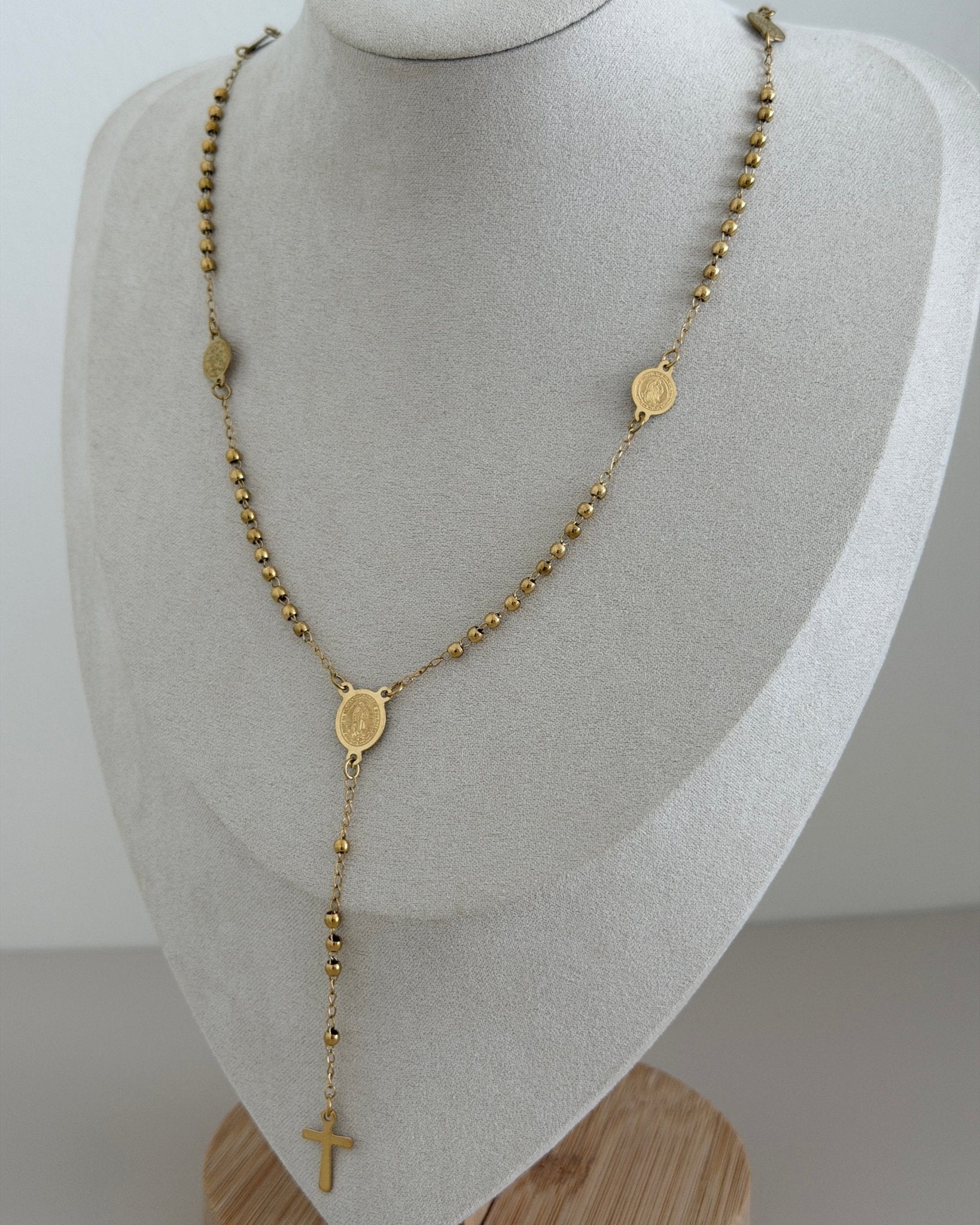 Stainless Steel Rosary Y - Necklace - Necklace | LimaLimón Store - 2