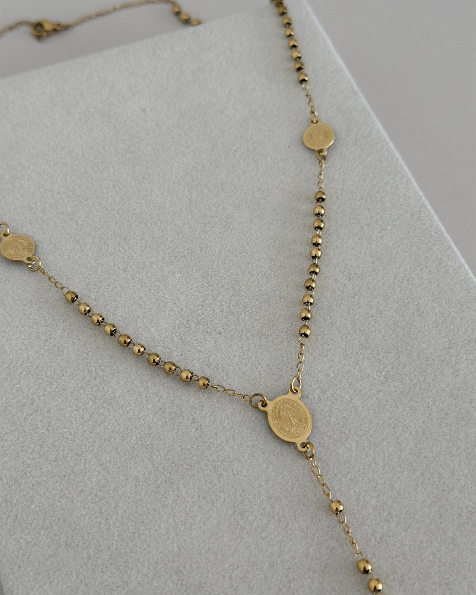 Stainless Steel Rosary Y - Necklace - Necklace | LimaLimón Store - 4