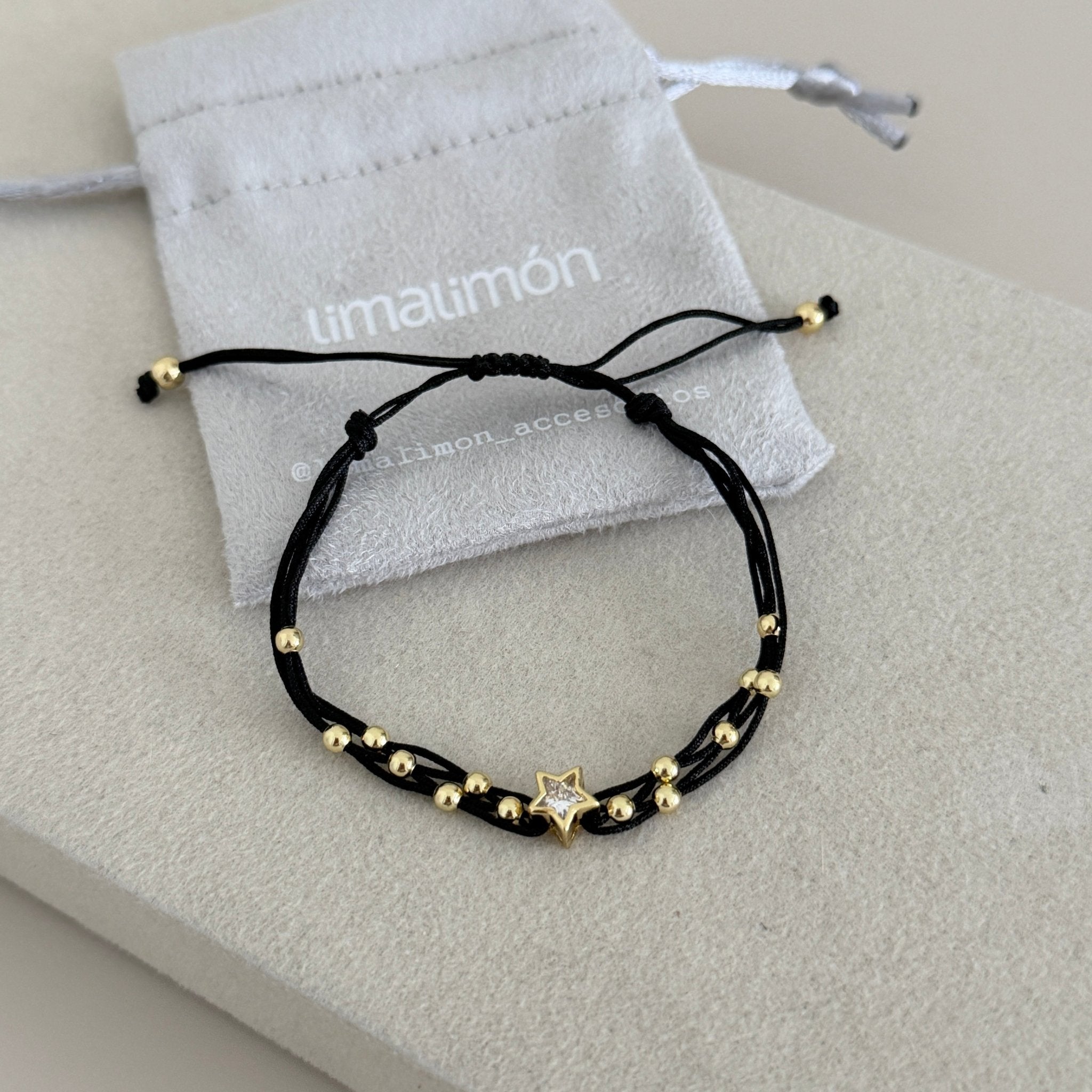 Star Charm Adjustable Cord Bracelet - Bracelet | LimaLimón Store - 3