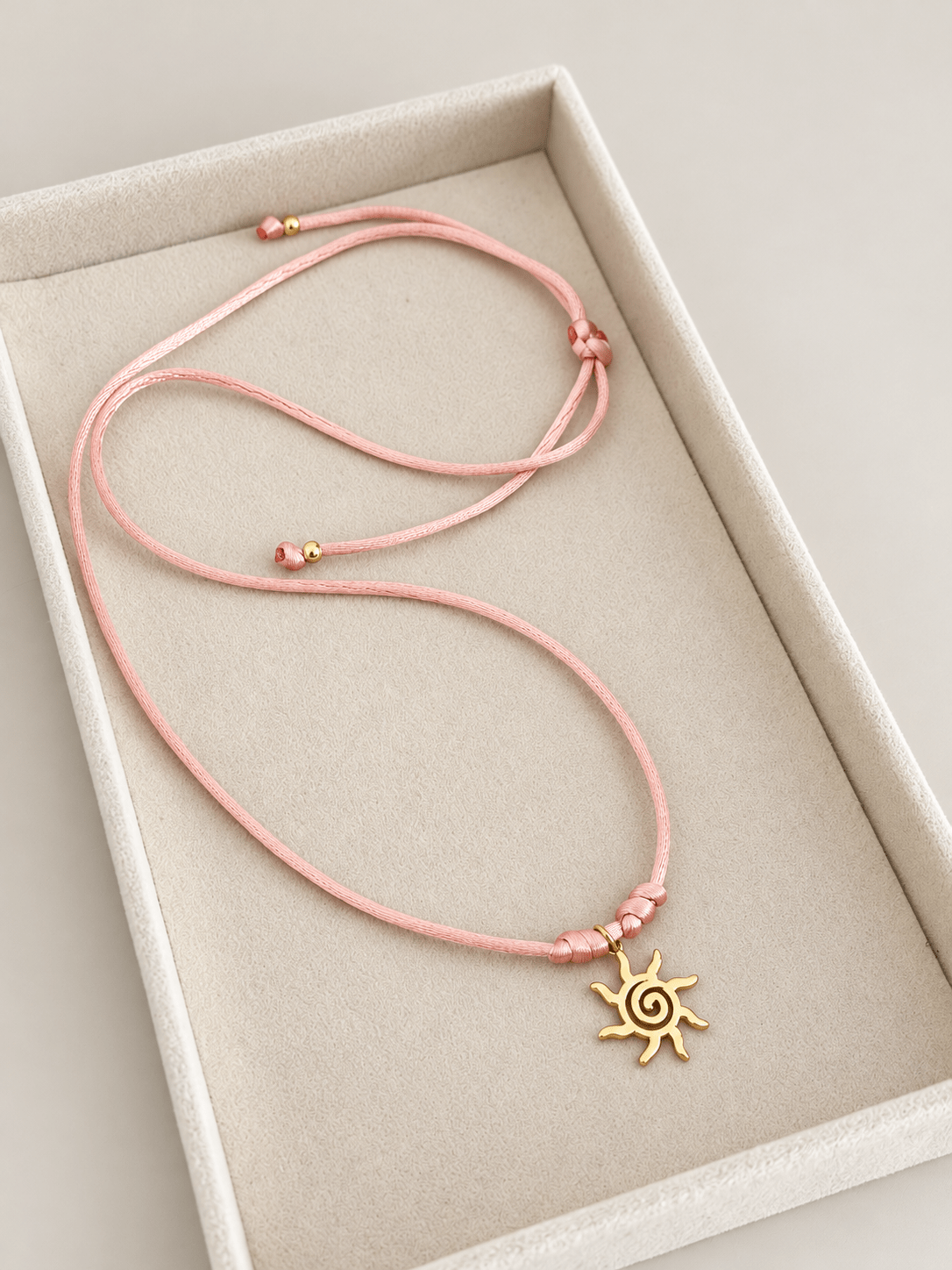 Sun Charm Cord Necklace - Necklaces | LimaLimón Store - 3