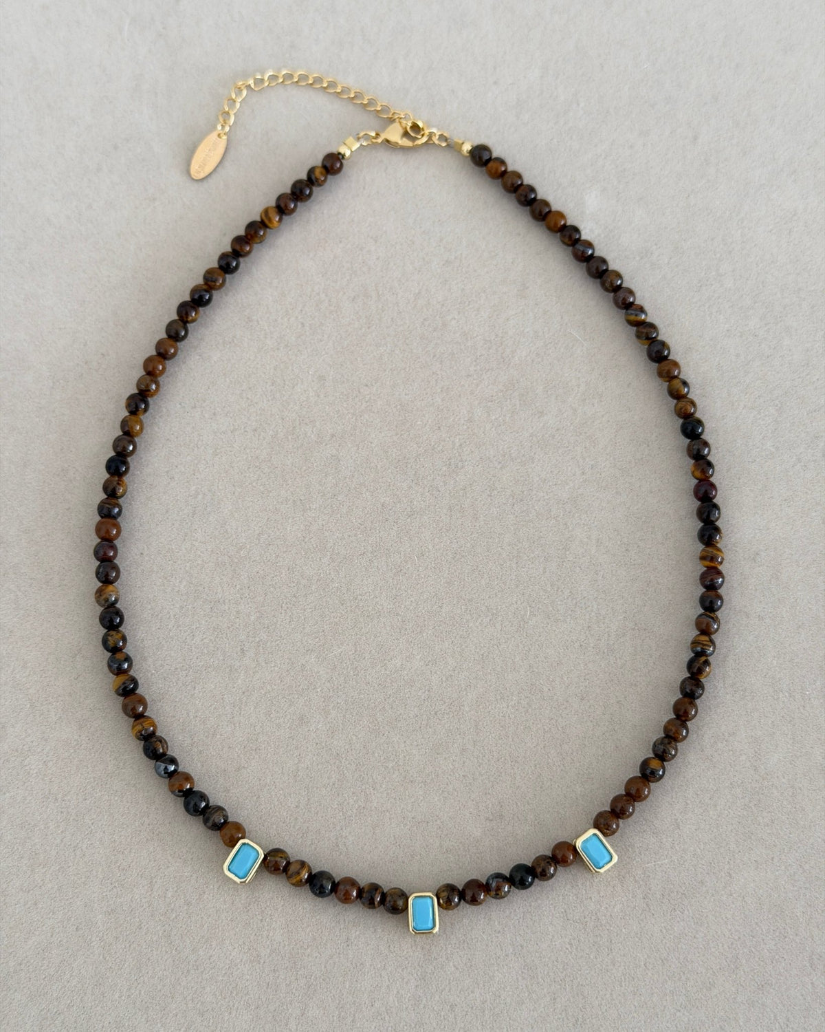 Tiger Eye Turquoise Necklace - Necklace | LimaLimón Store - 1