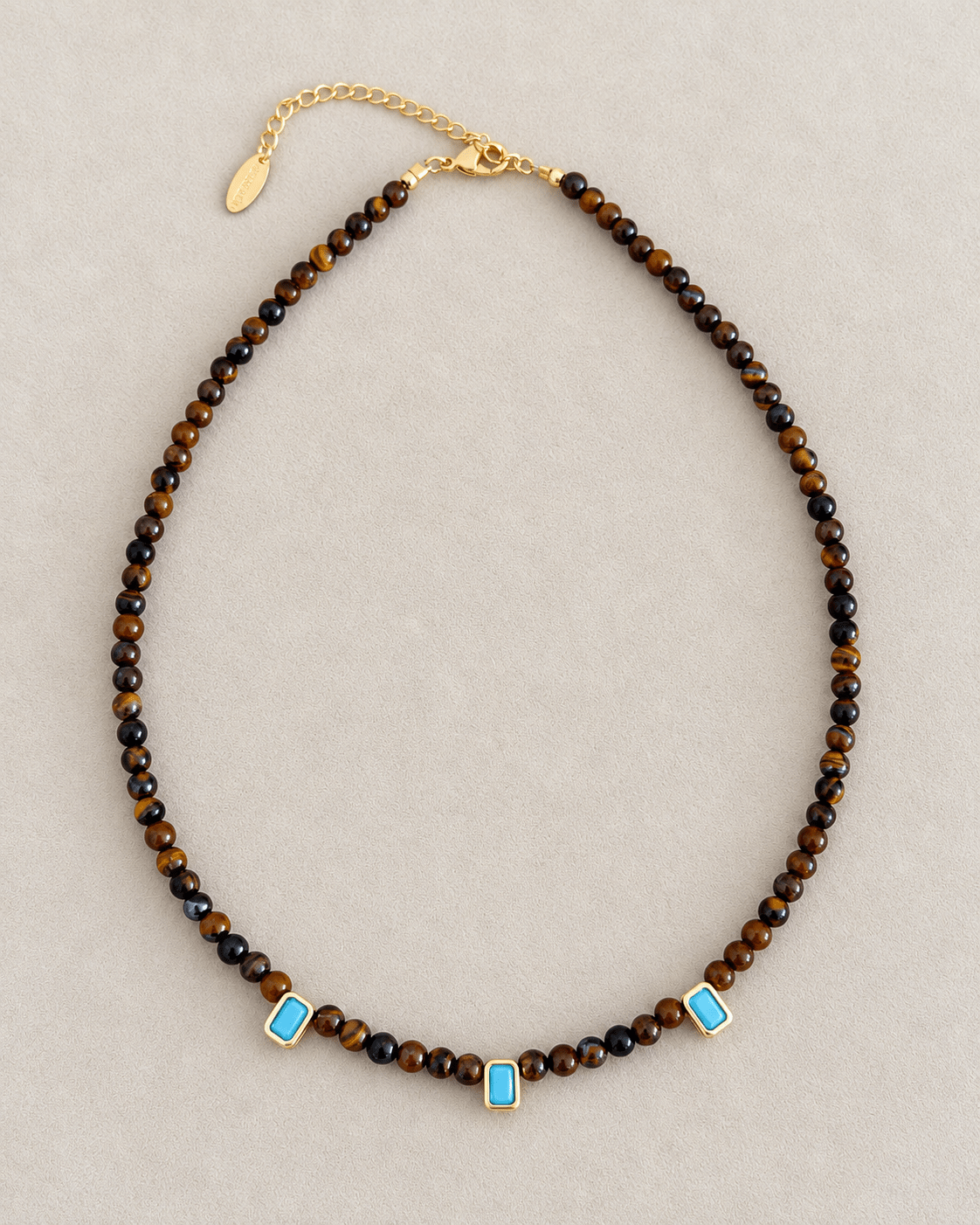Tiger Eye Turquoise Necklace - Necklace | LimaLimón Store - 1