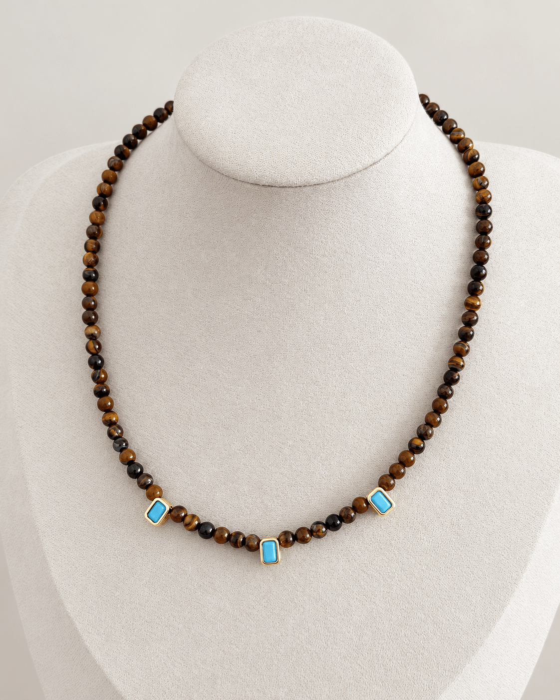 Tiger Eye Turquoise Necklace - Necklace | LimaLimón Store - 2