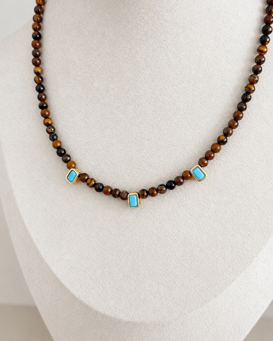 Tiger Eye Turquoise Necklace - Necklace | LimaLimón Store - 3