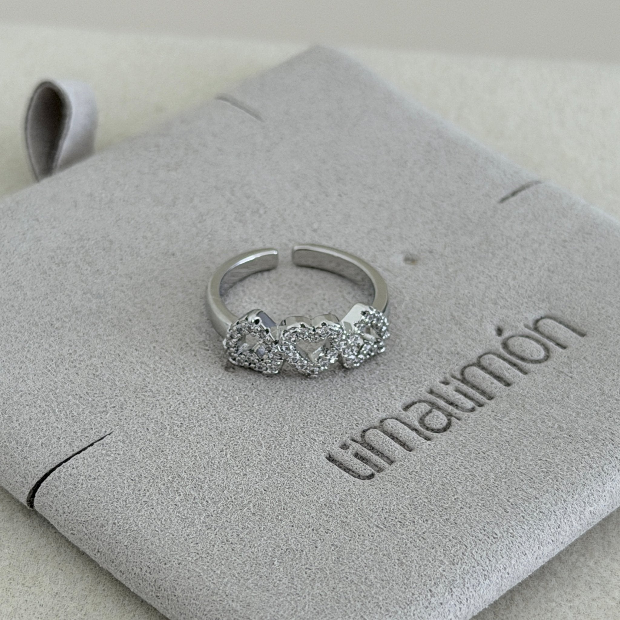 Triple Heart Crystal Ring - ring jewelry | LimaLimón Store - 2