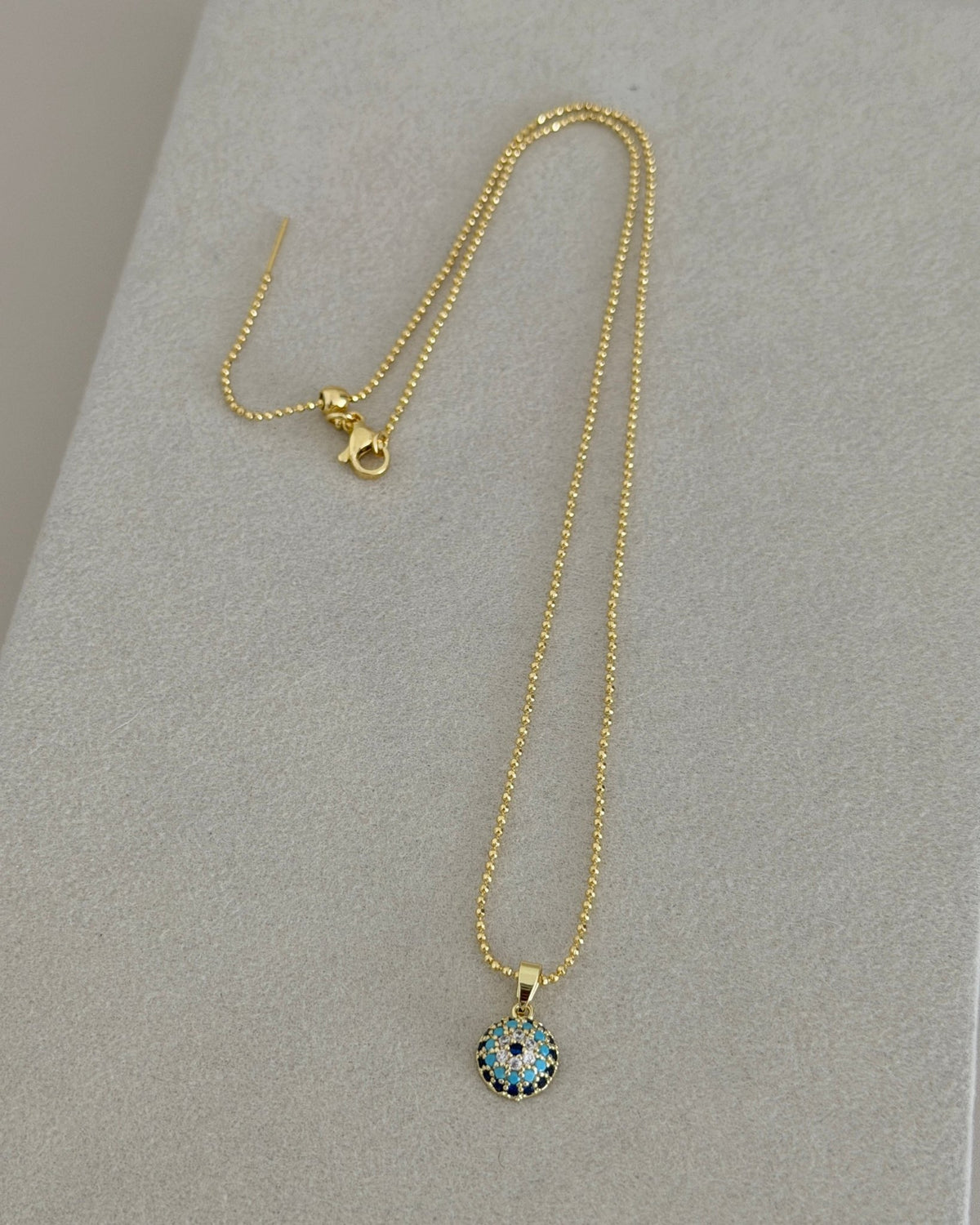 Turquoise Evil Eye Necklace - Necklaces | LimaLimón Store - 1