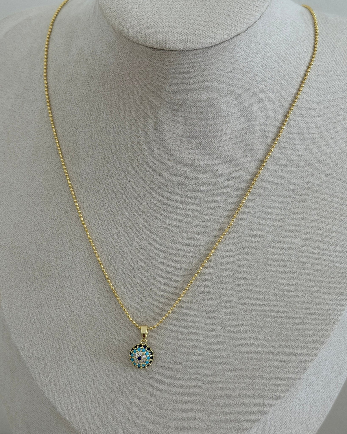 Turquoise Evil Eye Necklace - Necklaces | LimaLimón Store - 2