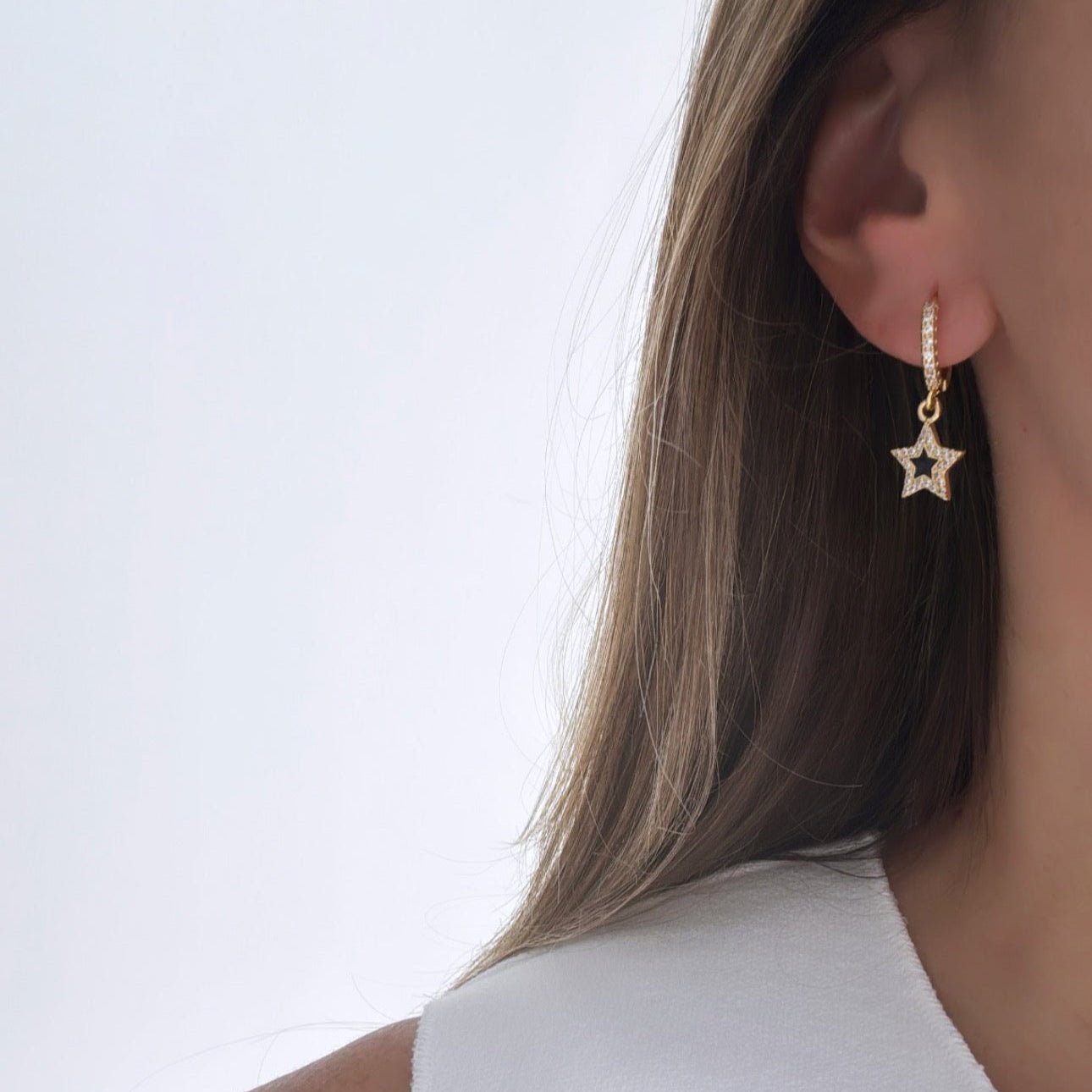Twinkle Star Hoop Earrings - Earring | LimaLimón Store - 2