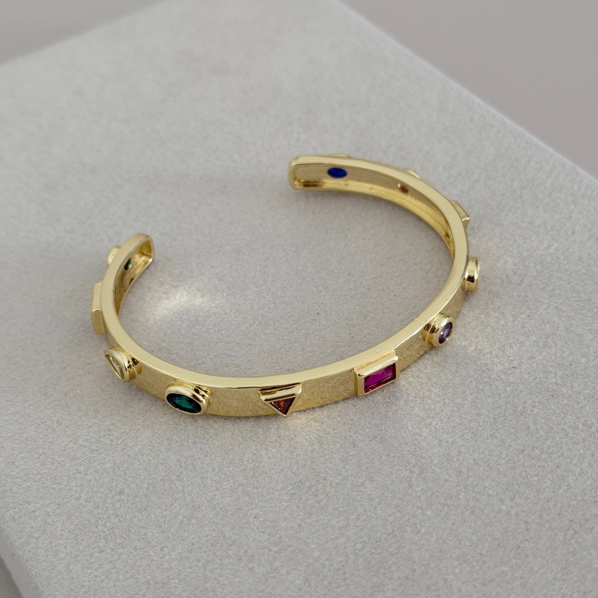 Vittoria Multicolor Crystal Cuff Bracelet - Bracelets | LimaLimón Store - 4