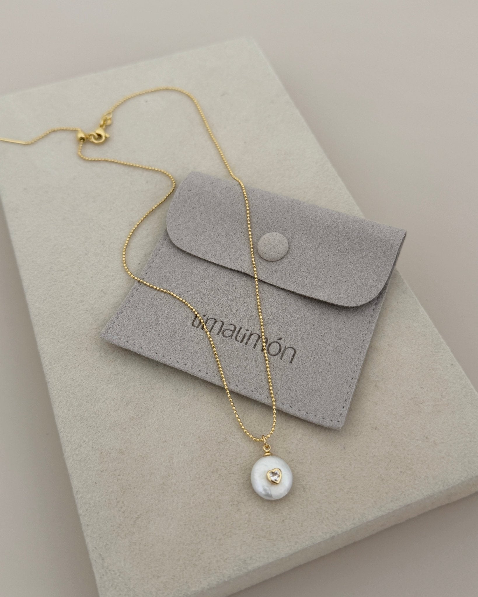 White Stone Adjustable Necklace - Necklace | LimaLimón Store - 3