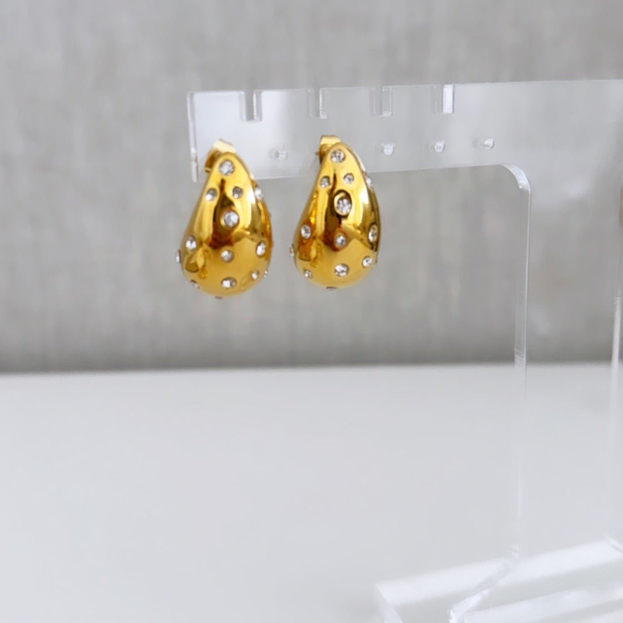 Zirconia Gold Earring - Earring | LimaLimón Store - 7