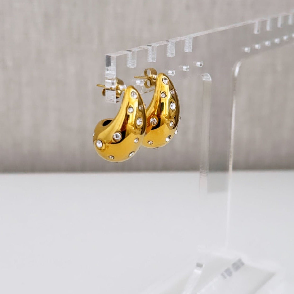 Zirconia Gold Earring - Earring | LimaLimón Store - 6