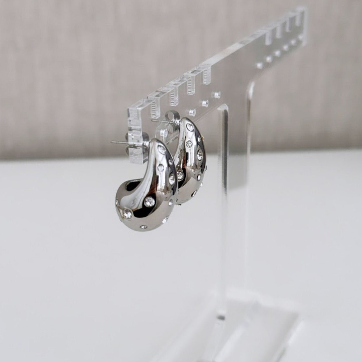 Zirconia Gold Earring - Earring | LimaLimón Store - 4