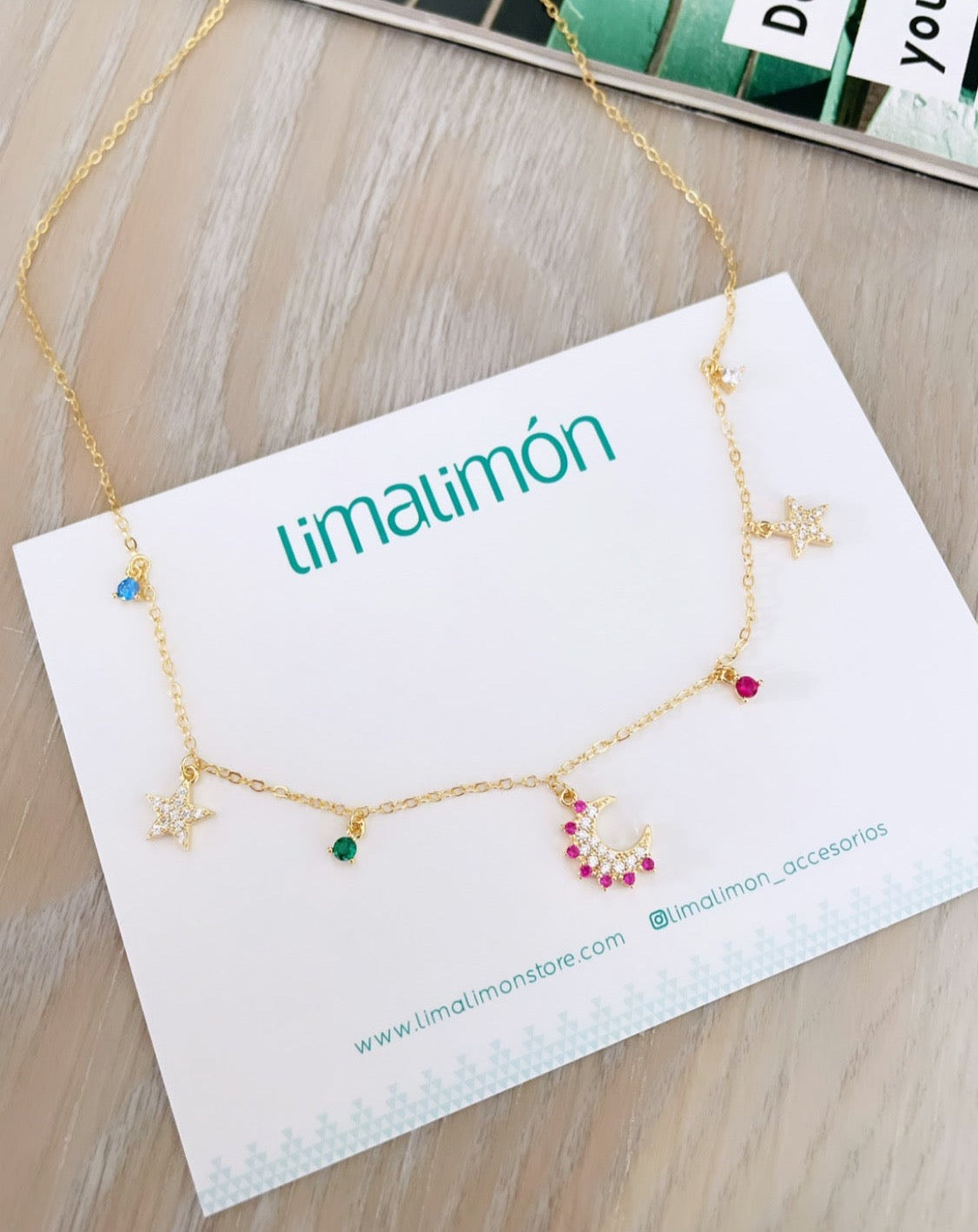 Moon and Stars Neckalce - LimaLimón Store