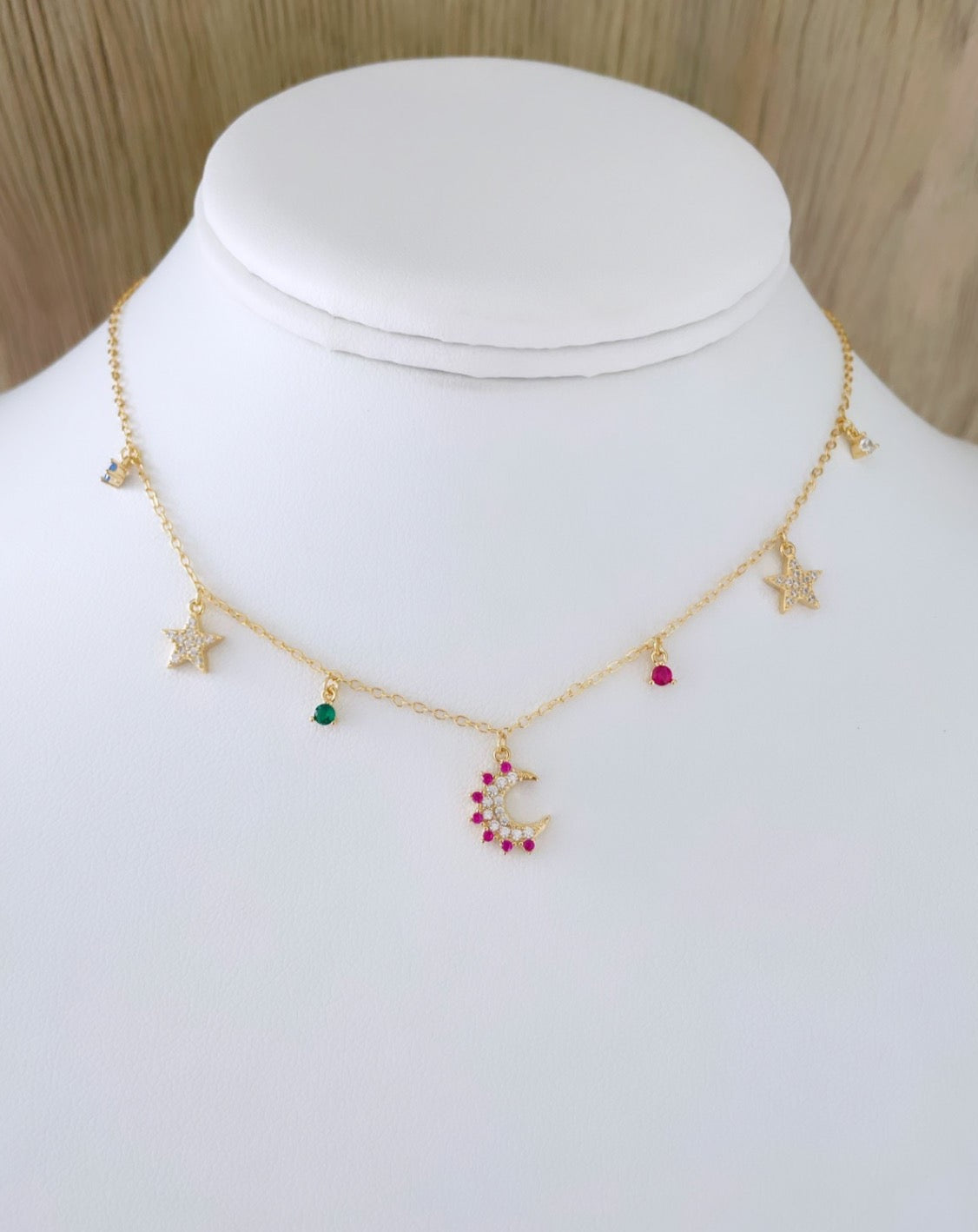Moon and Stars Neckalce - LimaLimón Store