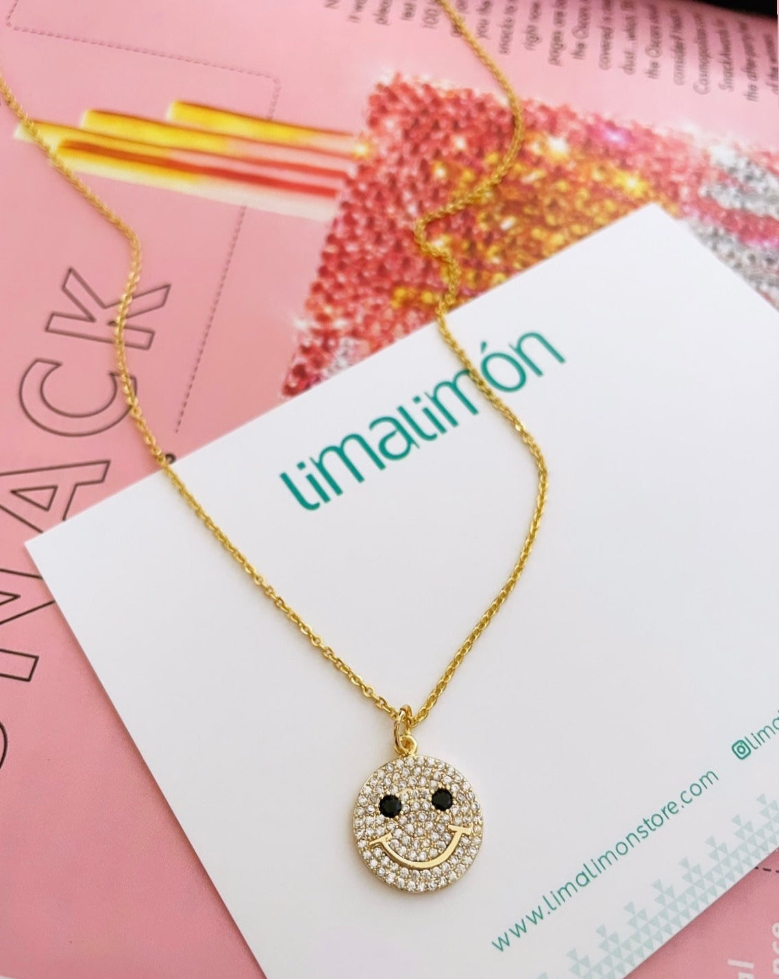 Happy Face Necklace - LimaLimón Store