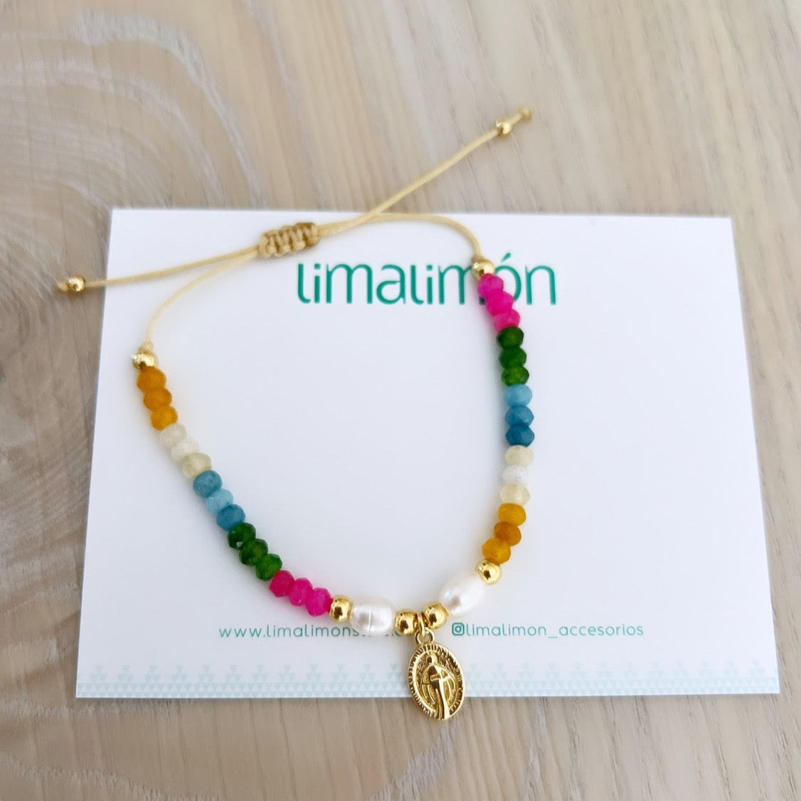 Colors and Gold Bead Bracelet - LimaLimón Store