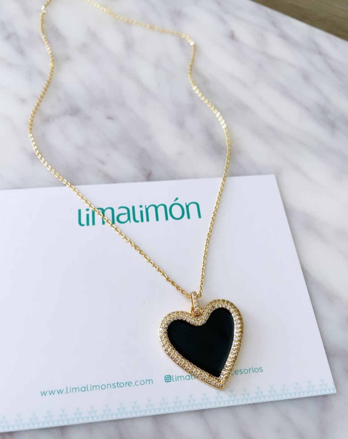 Heart Enamel Necklace - LimaLimón Store