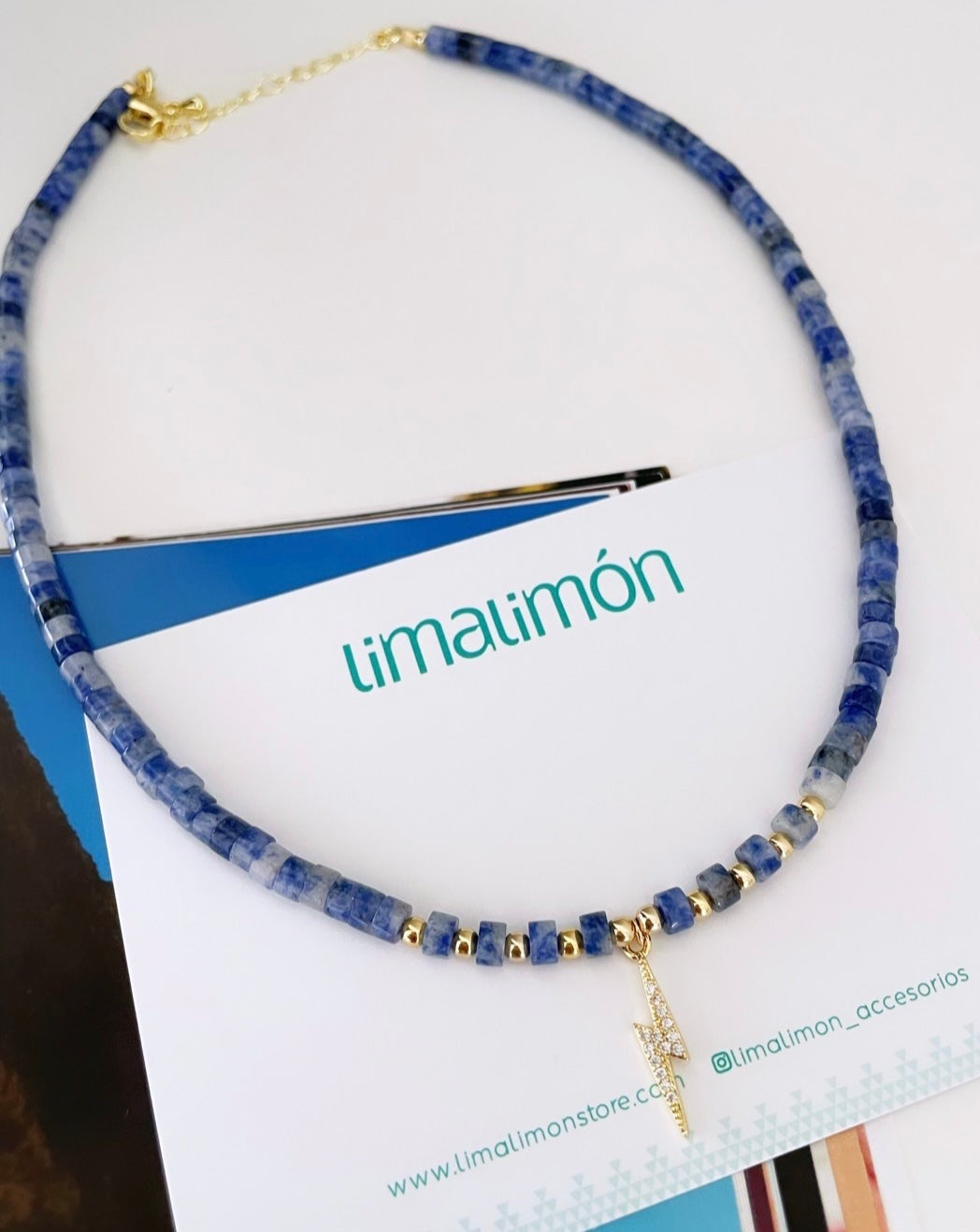 Lighting Blue Puka Necklace - LimaLimón Store