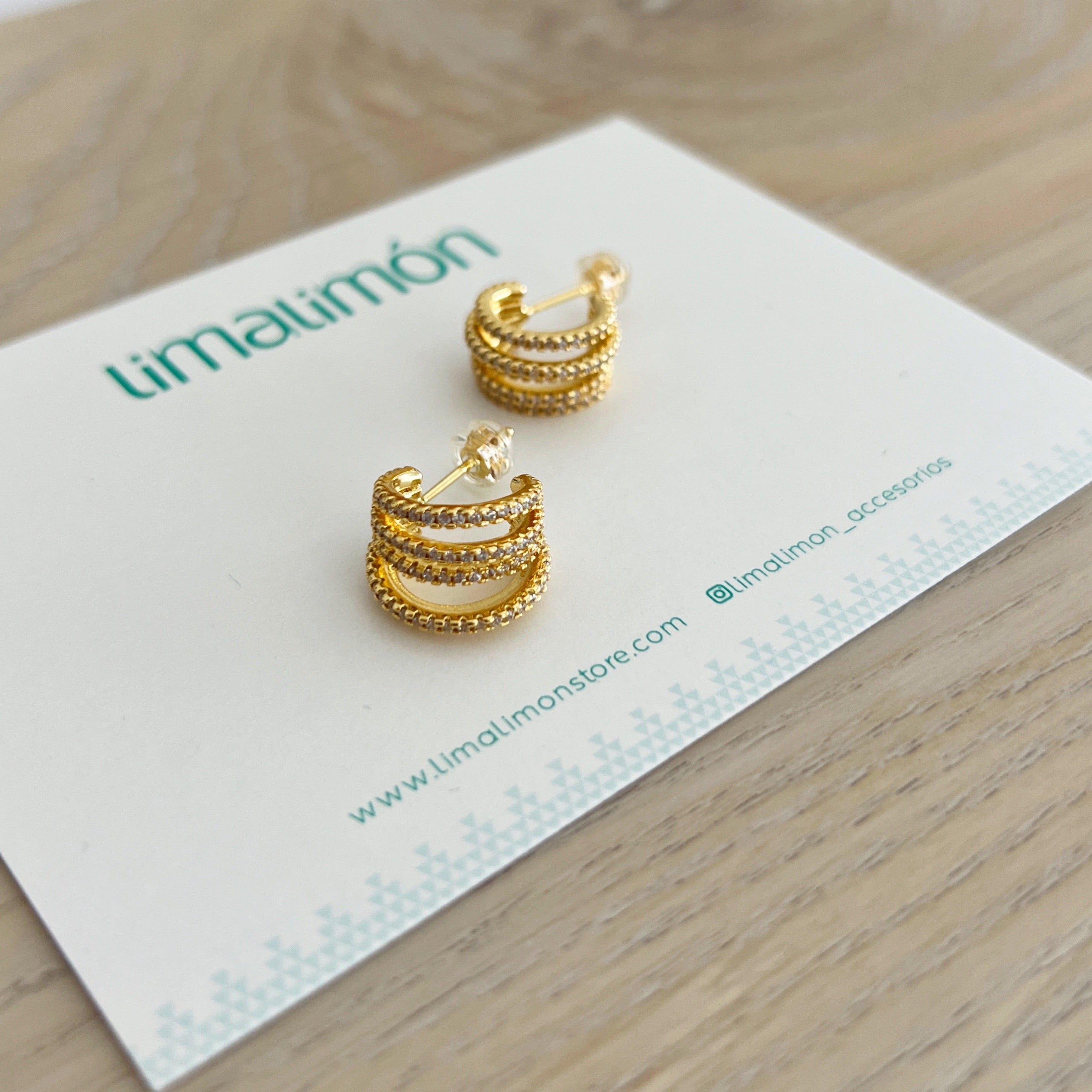 Gold Hoops Earring - LimaLimón Store