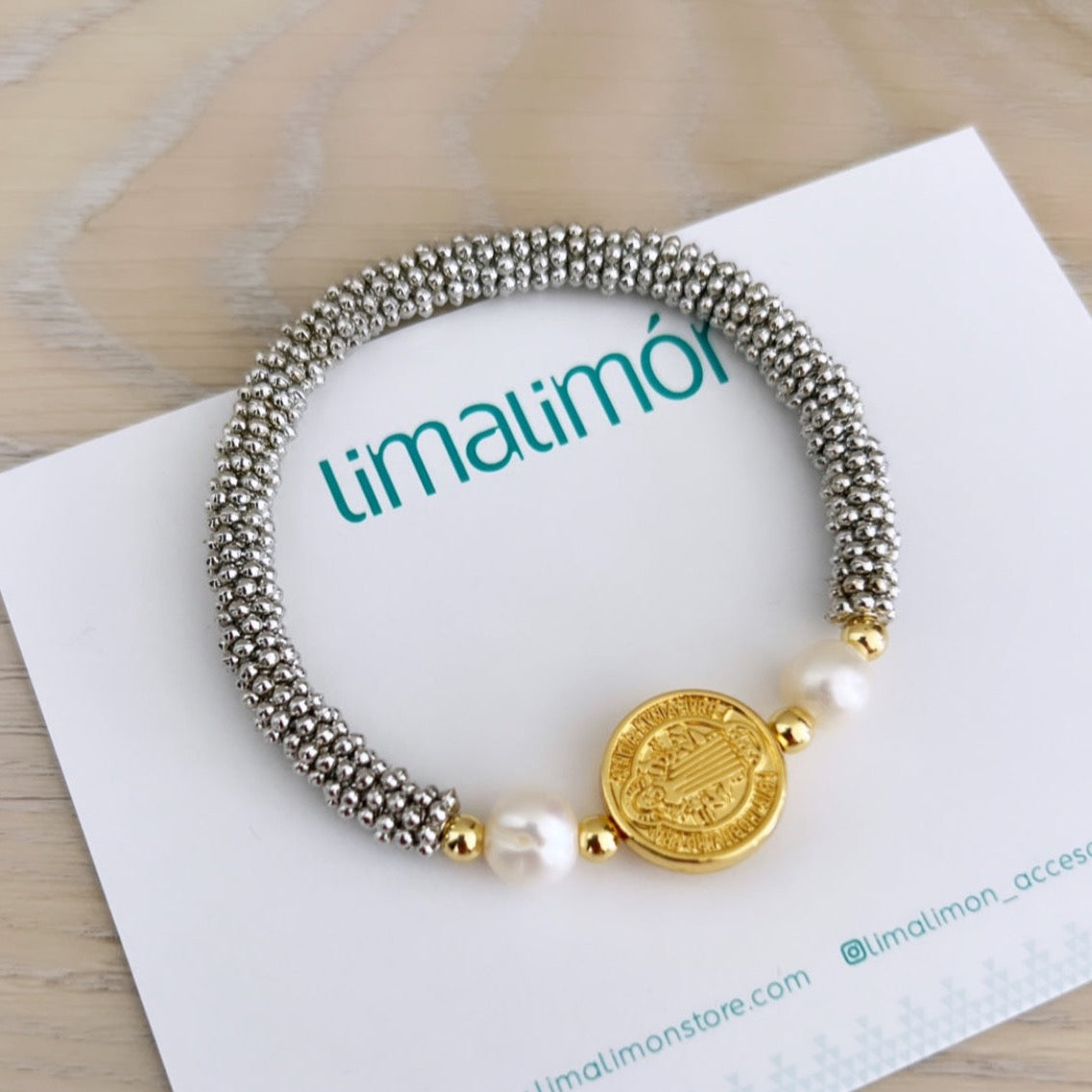 San Benito and Pearls Bracelet