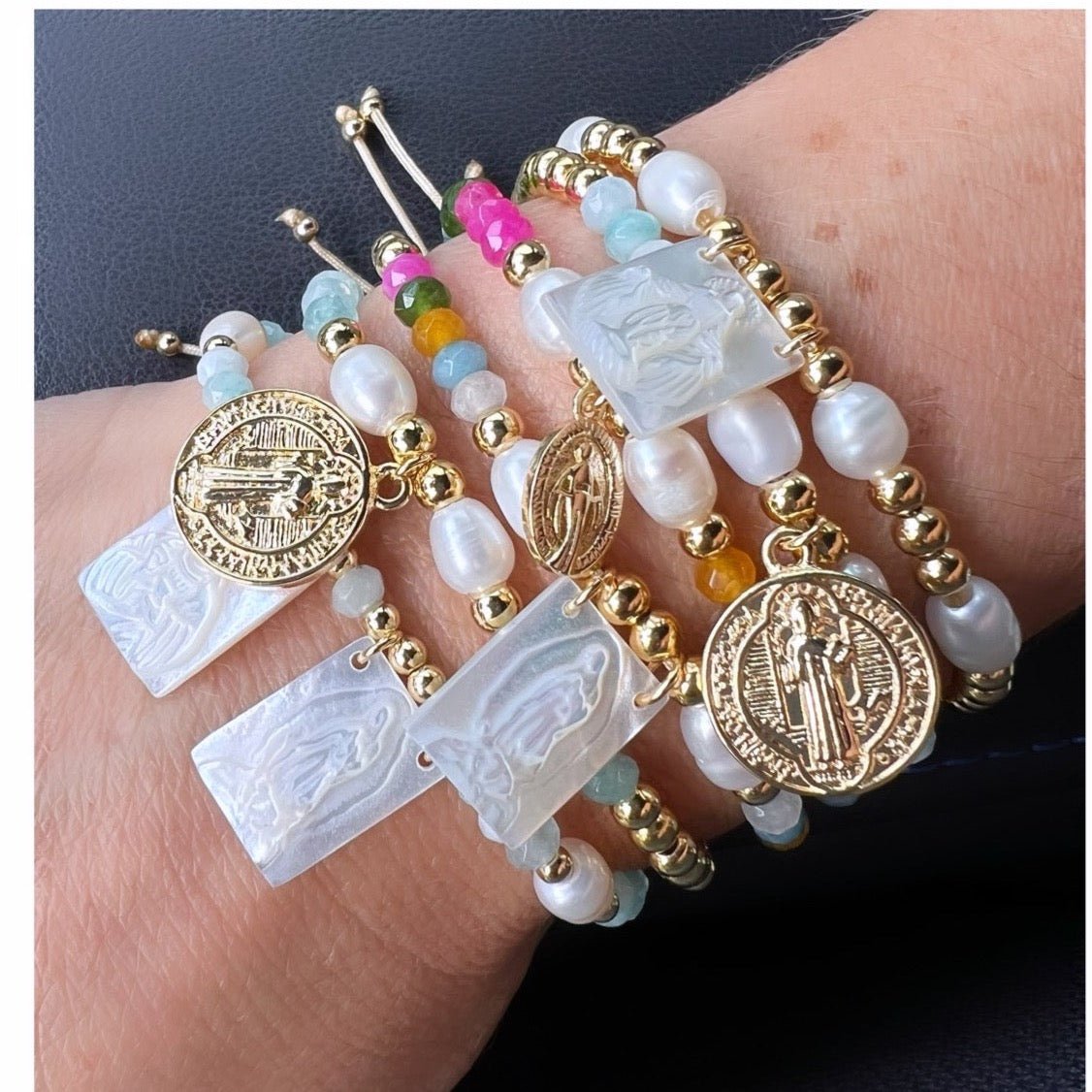 Colors and Gold Bead Bracelet - Ropa y accesorios | LimaLimón Store - 4