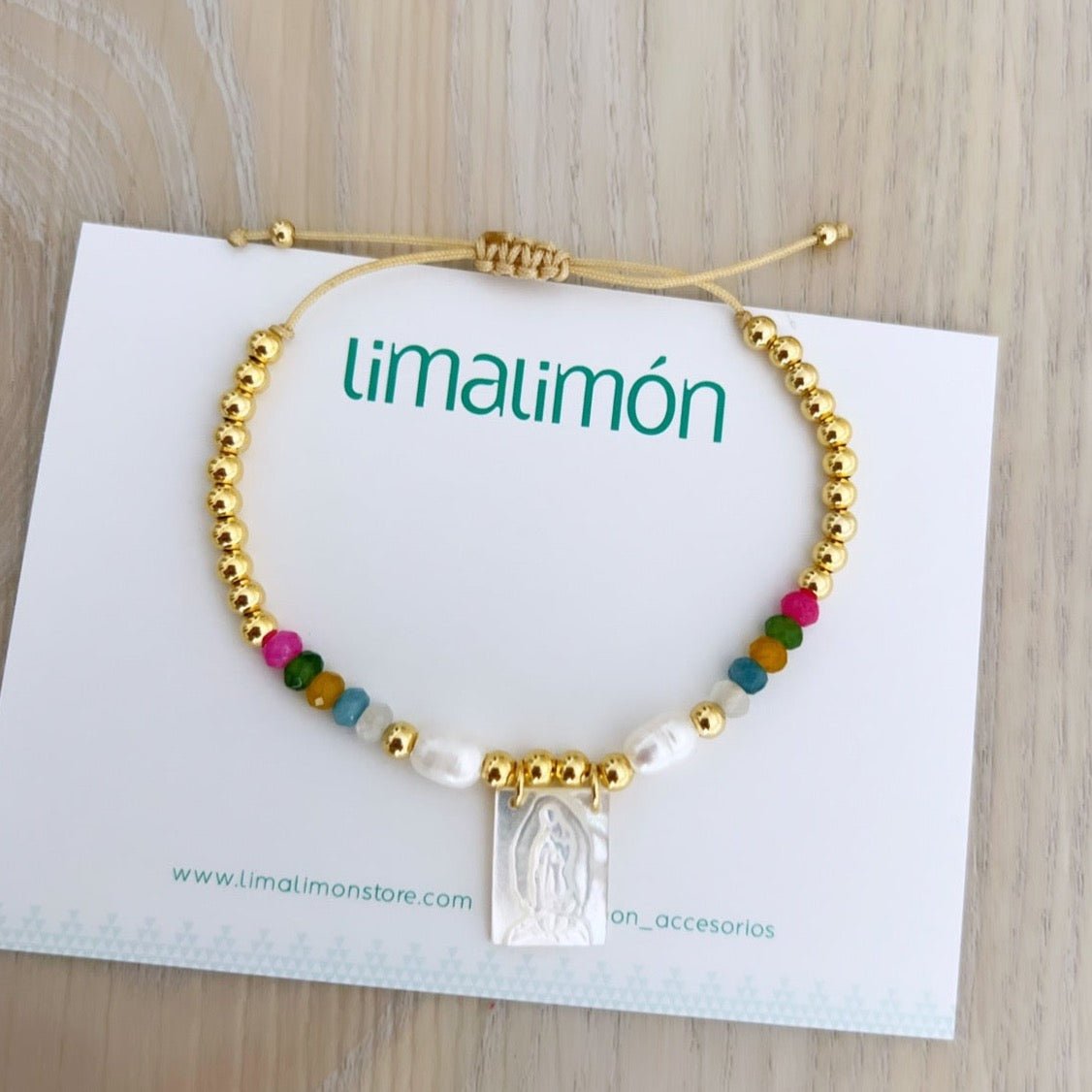 Colors and Gold Bead Bracelet - Ropa y accesorios | LimaLimón Store - 3