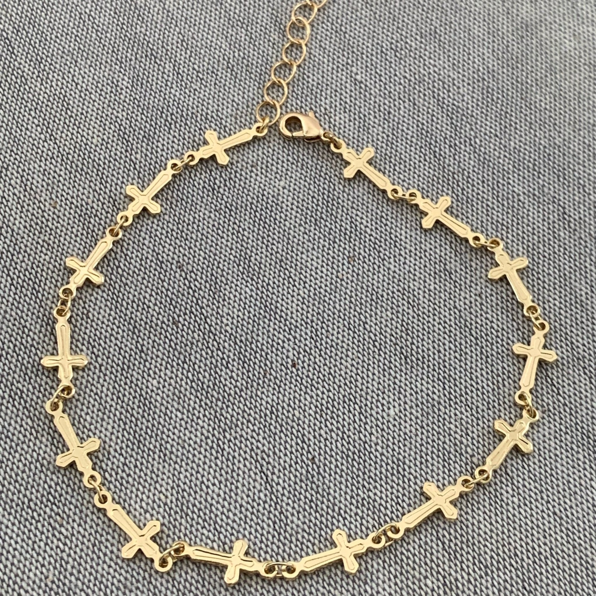 Cross Anklet - Anklet | LimaLimón Store - 1