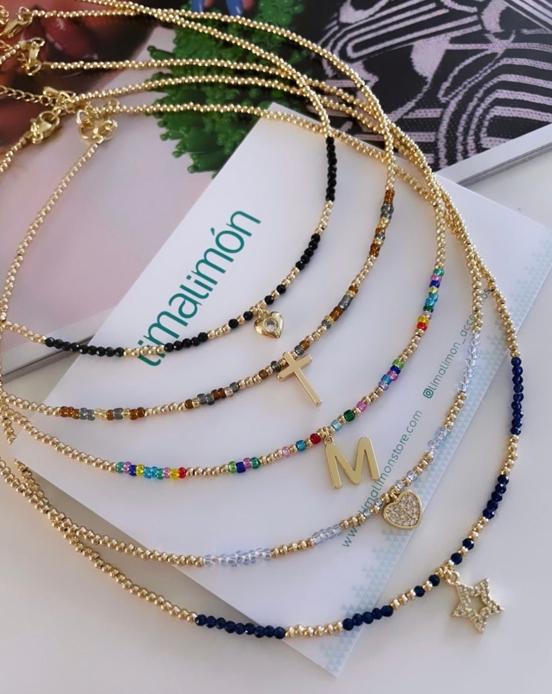 Crystal and Gold Necklace - Collares | LimaLimón Store - 1