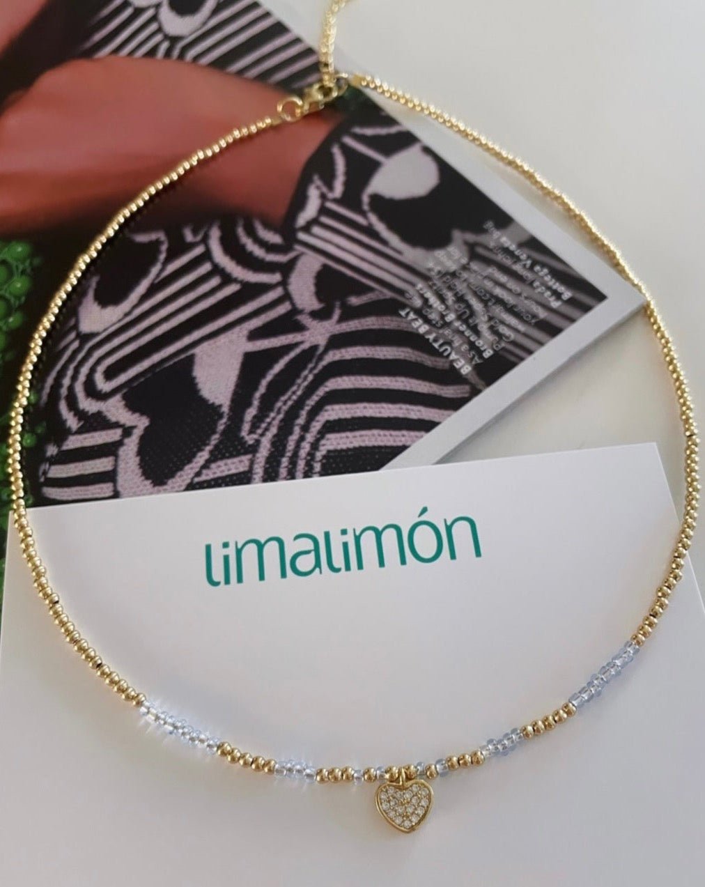 Crystal and Gold Necklace - Collares | LimaLimón Store - 3