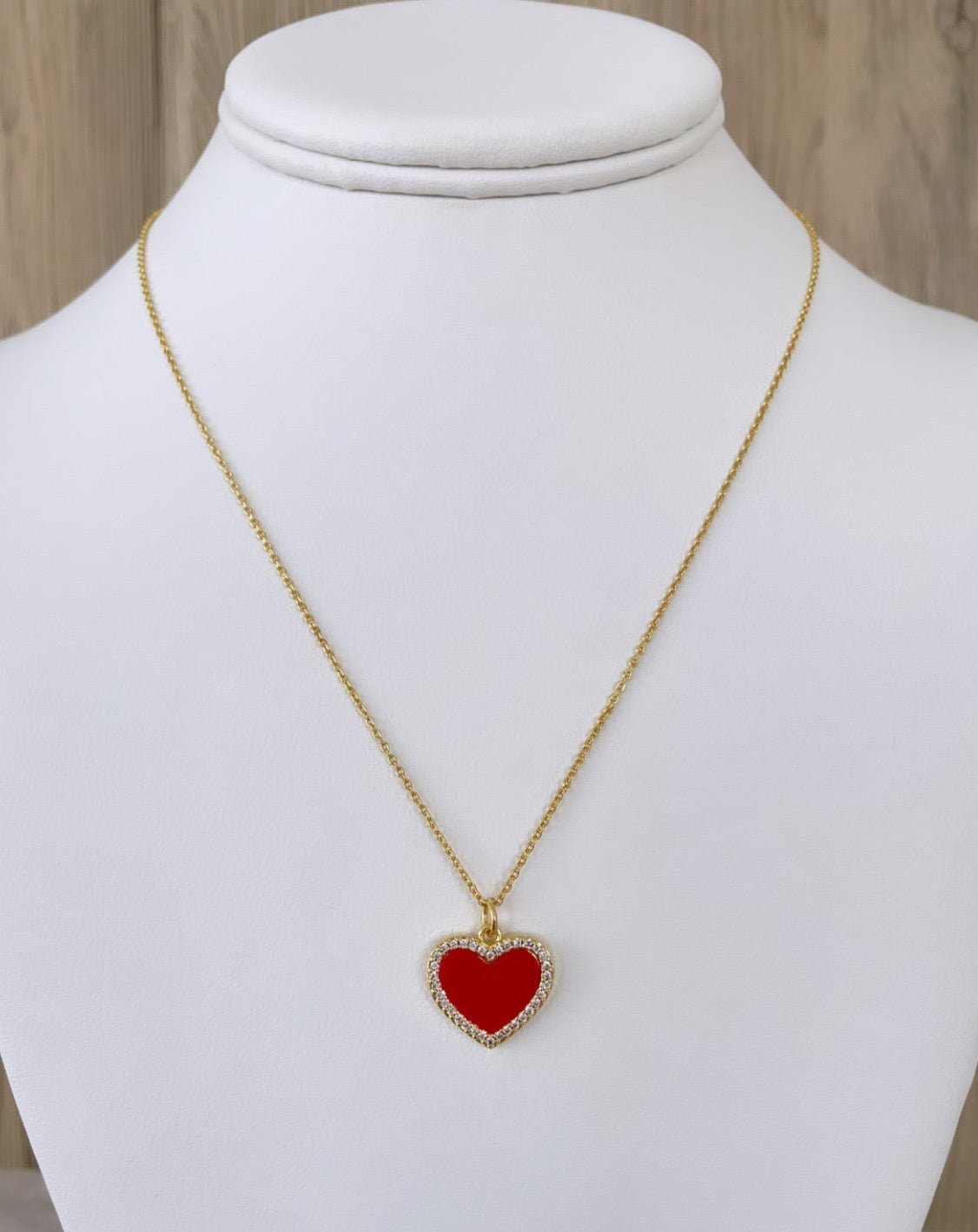 Enamel Heart Necklace - Necklaces | LimaLimón Store - 3