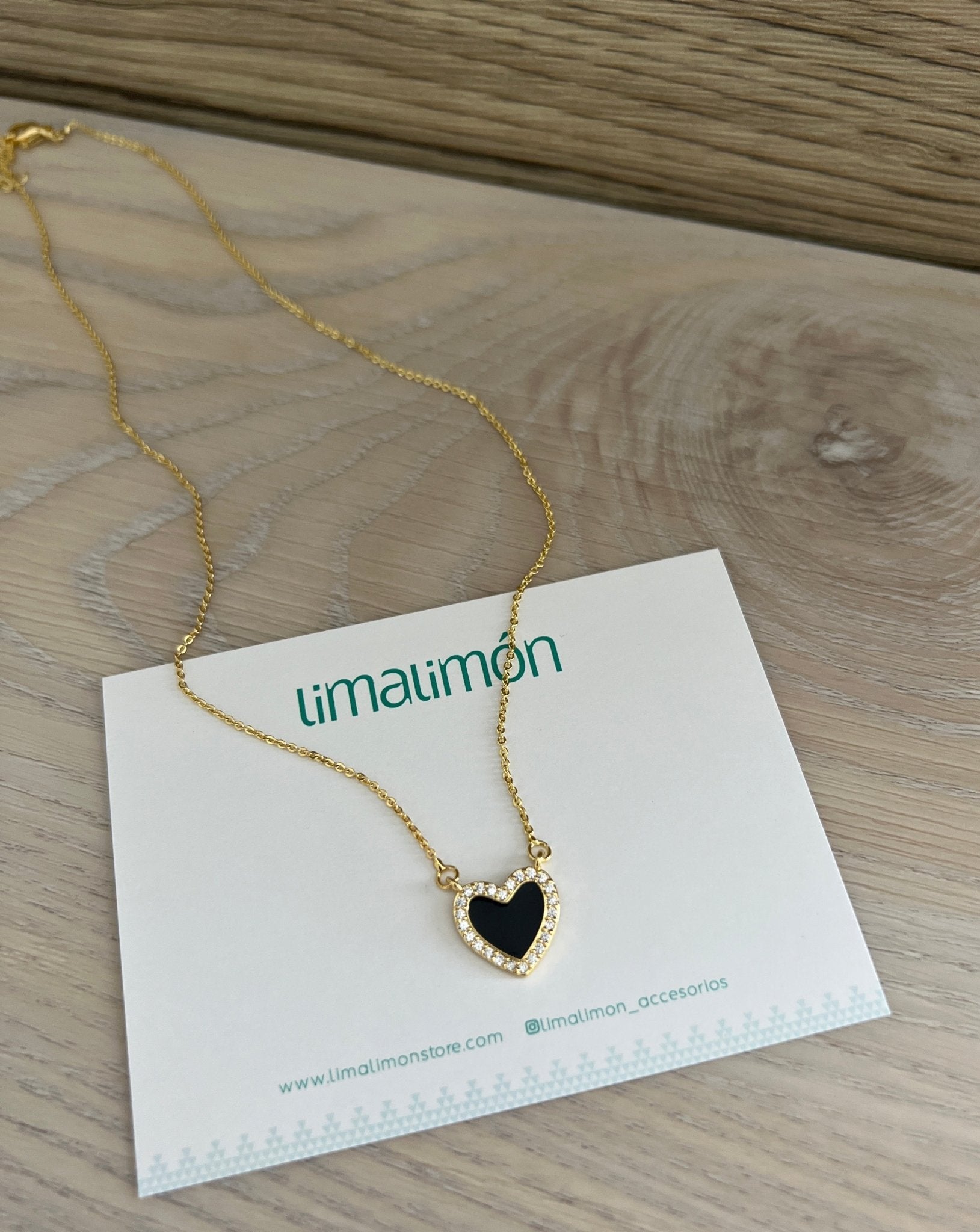 Enamel Heart Necklace - Necklaces | LimaLimón Store - 3