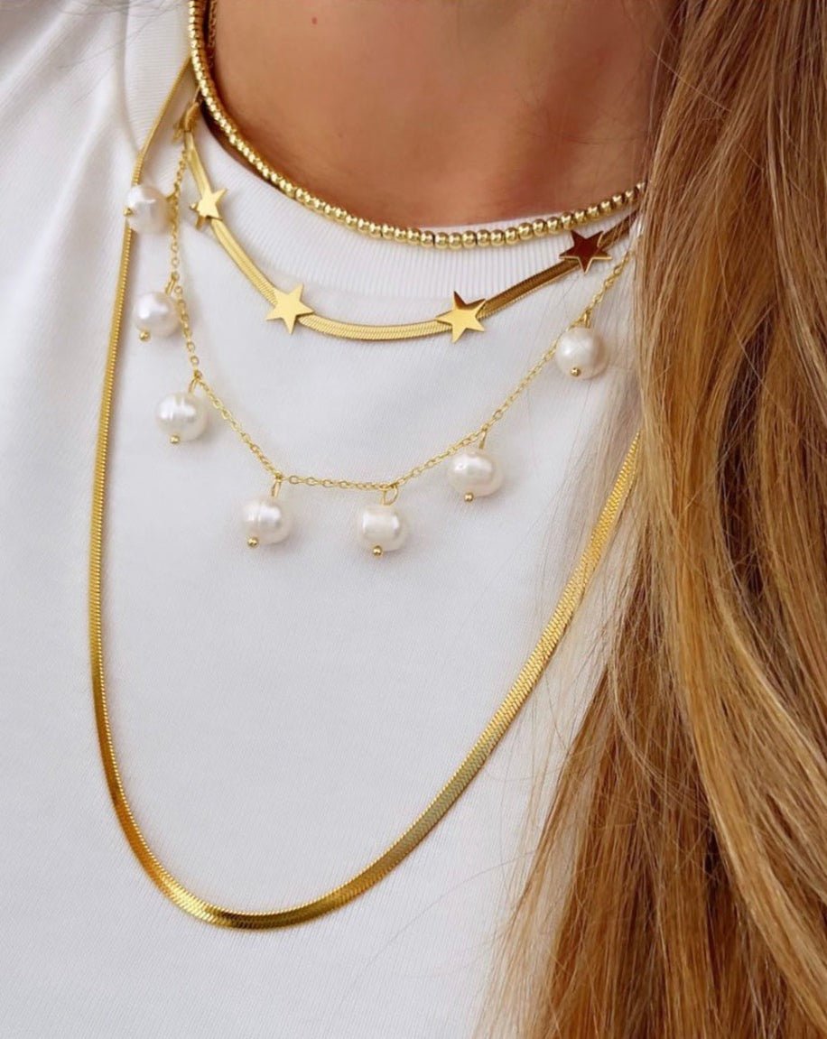 Gold Bead Necklace - Necklaces | LimaLimón Store - 1