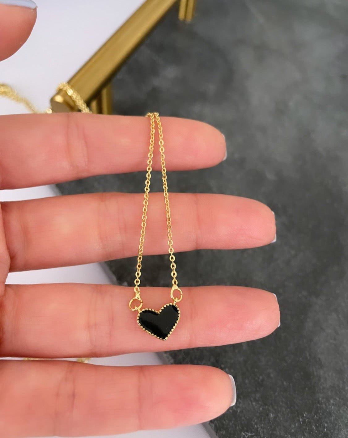 Heart Enamel Necklace’s - Necklaces | LimaLimón Store - 4