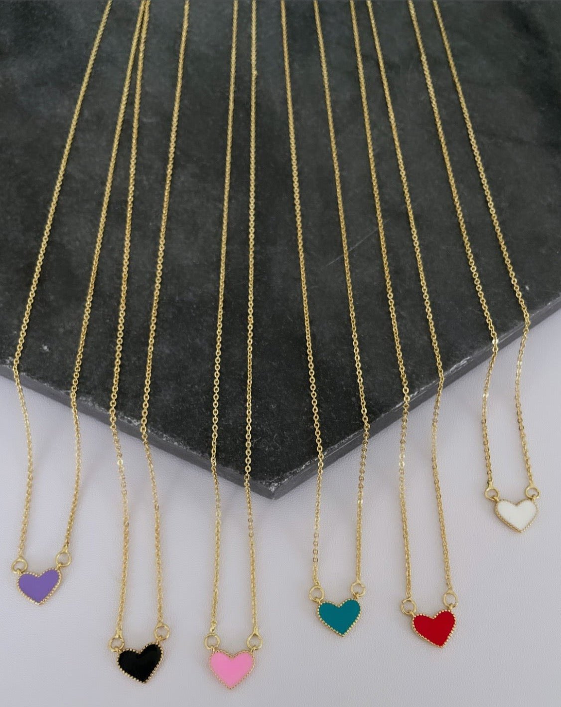 Heart Enamel Necklace’s - Necklaces | LimaLimón Store - 2