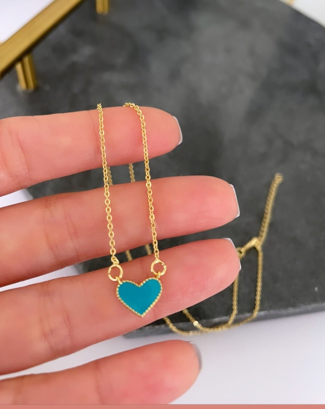 Heart Enamel Necklace’s - Necklaces | LimaLimón Store - 6