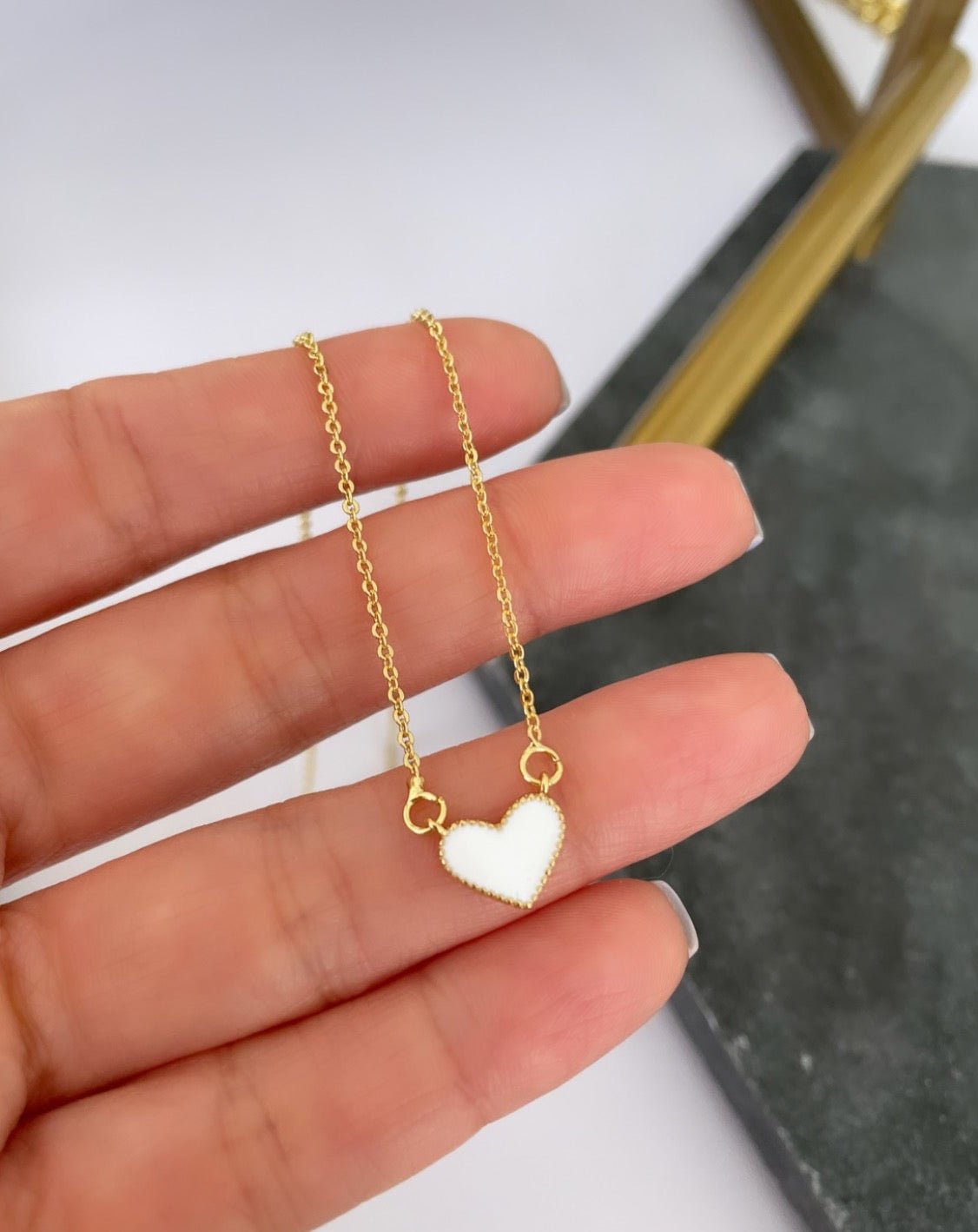 Heart Enamel Necklace’s - Necklaces | LimaLimón Store - 8