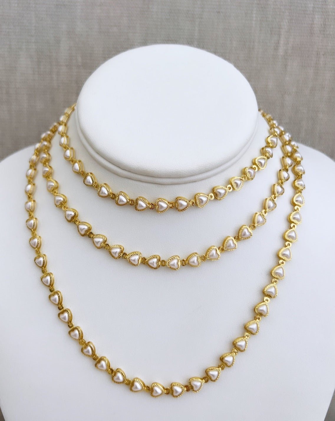 Hearts Pearls Necklace - Necklace | LimaLimón Store - 1