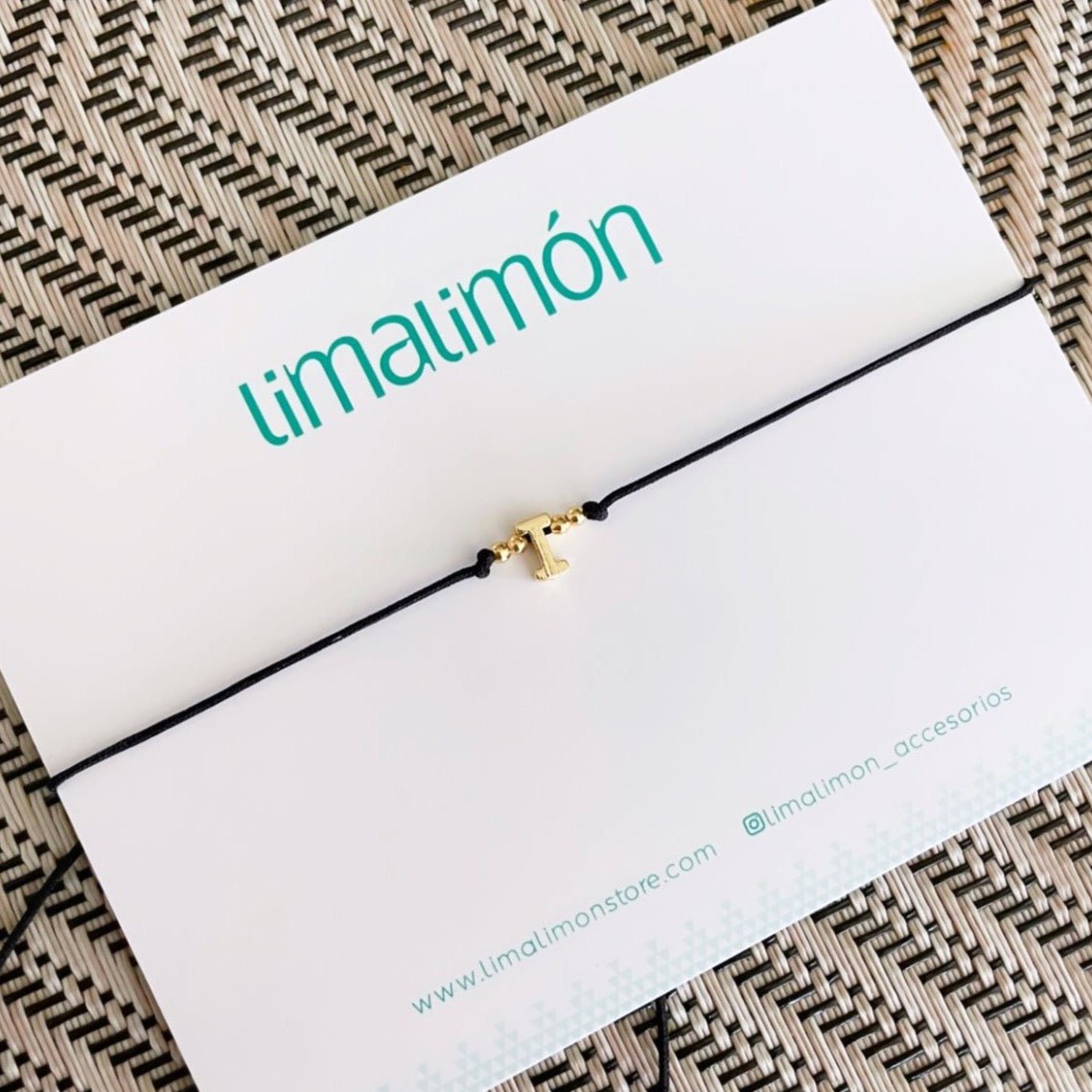 Initial Black Anklet - Anklet | LimaLimón Store - 2
