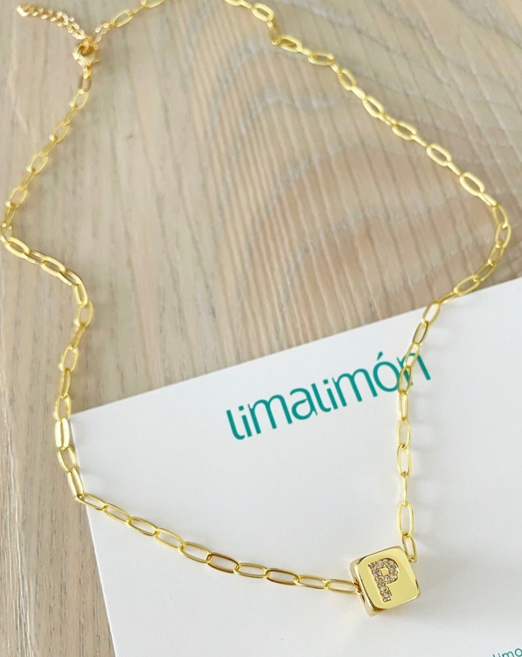 Initial Gold Necklace - Collares | LimaLimón Store - 2