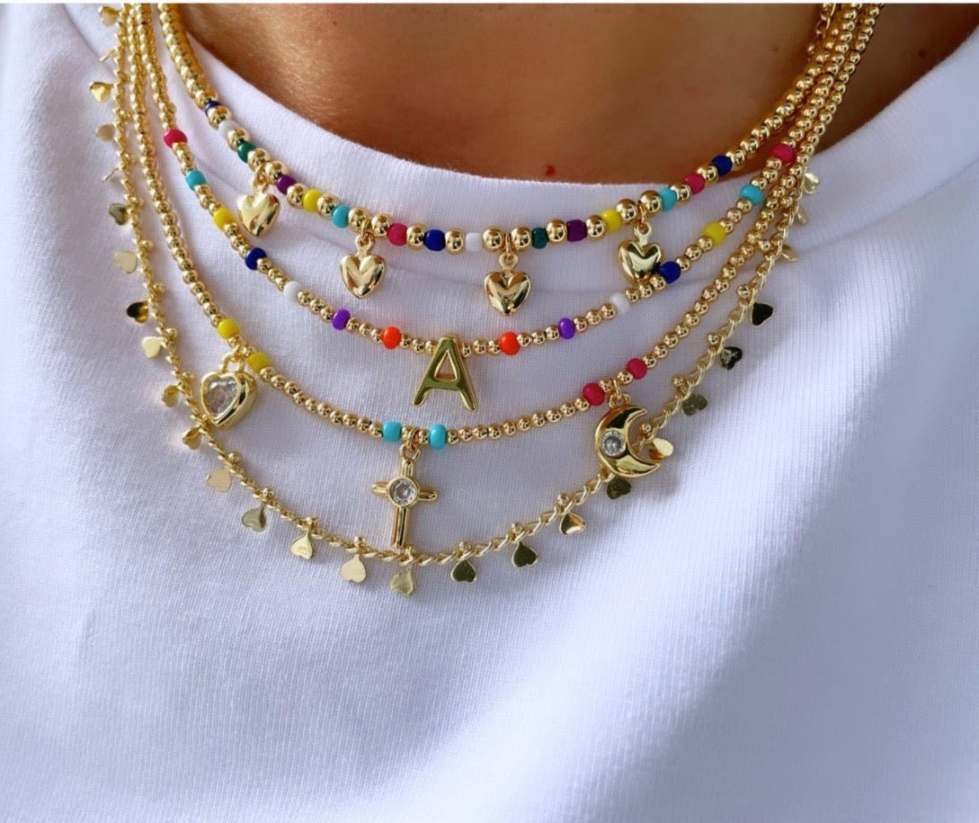 Initial Gold Necklace - LimaLimón Store