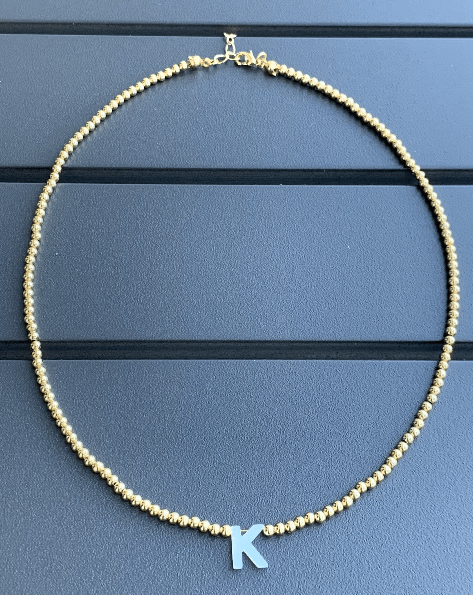 Initial Nacar Gold Necklace - Necklaces | LimaLimón Store - 4