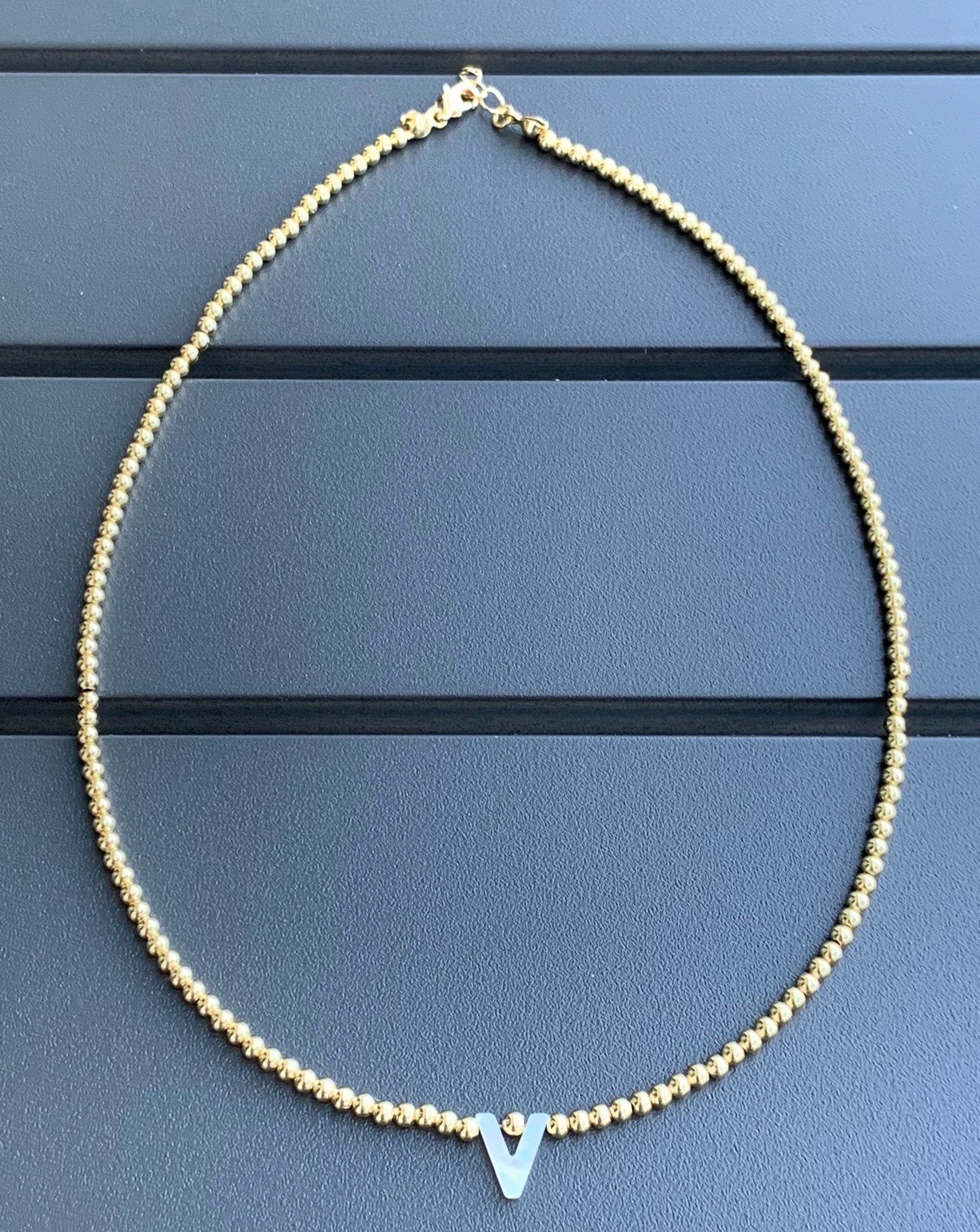 Initial Nacar Gold Necklace - Necklaces | LimaLimón Store - 3