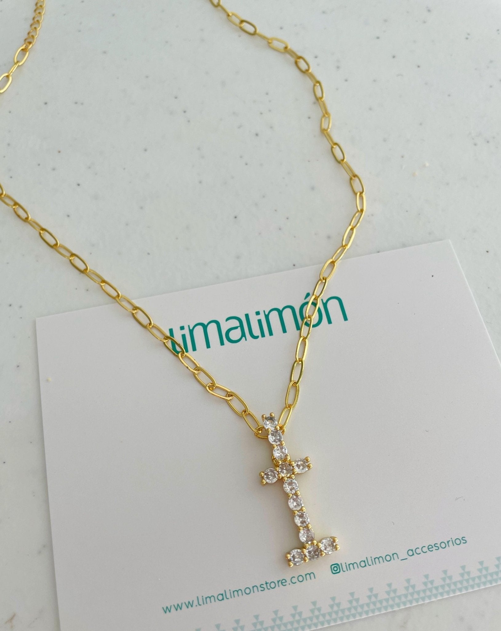 Initial Paper Clip Necklace - Necklaces | LimaLimón Store - 9