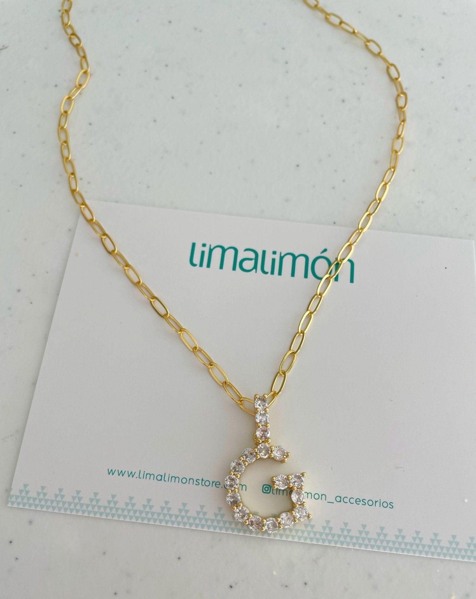 Initial Paper Clip Necklace - Necklaces | LimaLimón Store - 8
