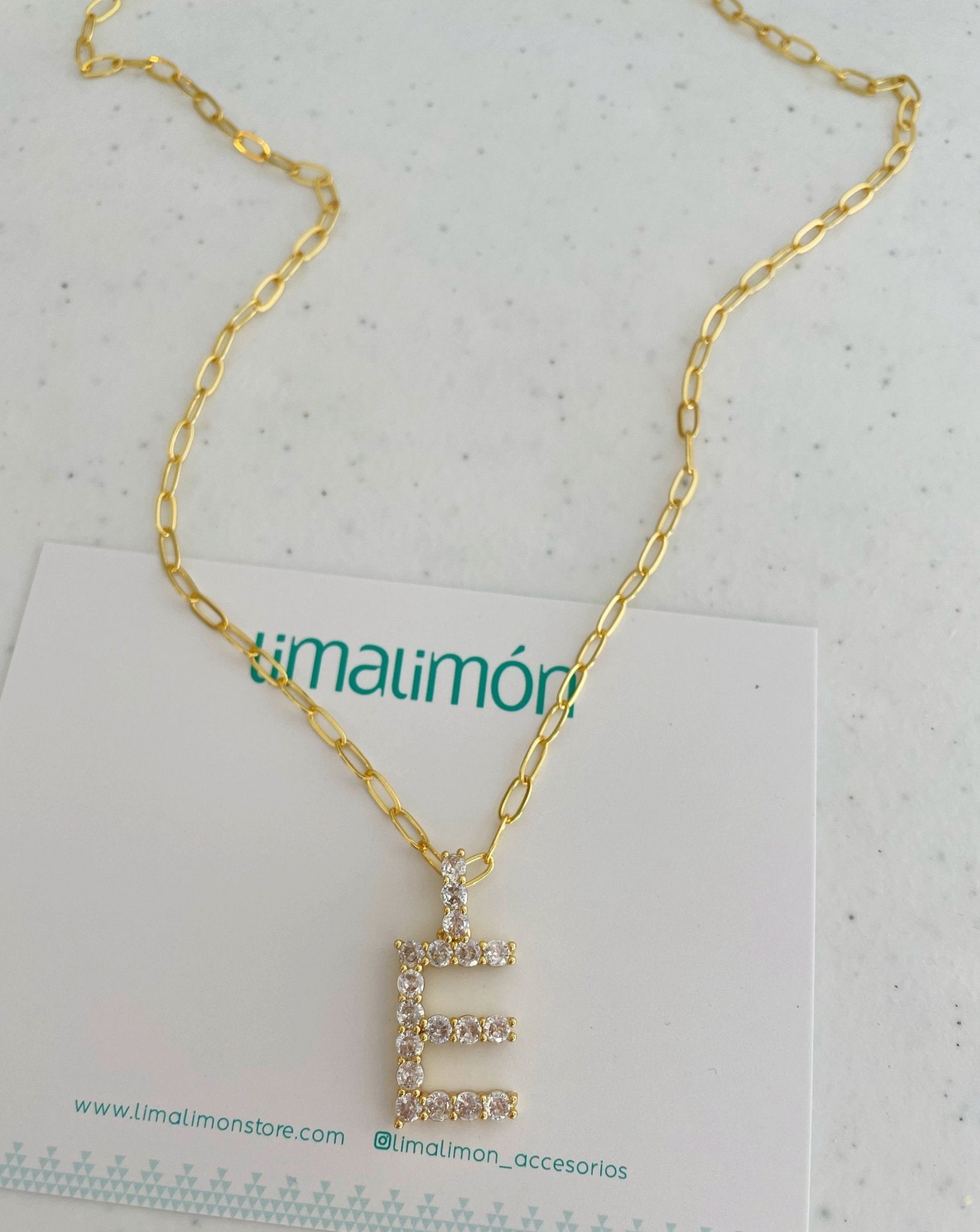 Initial Paper Clip Necklace - Necklaces | LimaLimón Store - 6